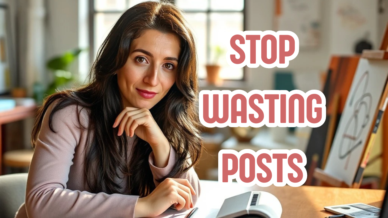 Watch my YouTube video: Stop Posting Randomly: How to Create Content That Supports Your Creative Business