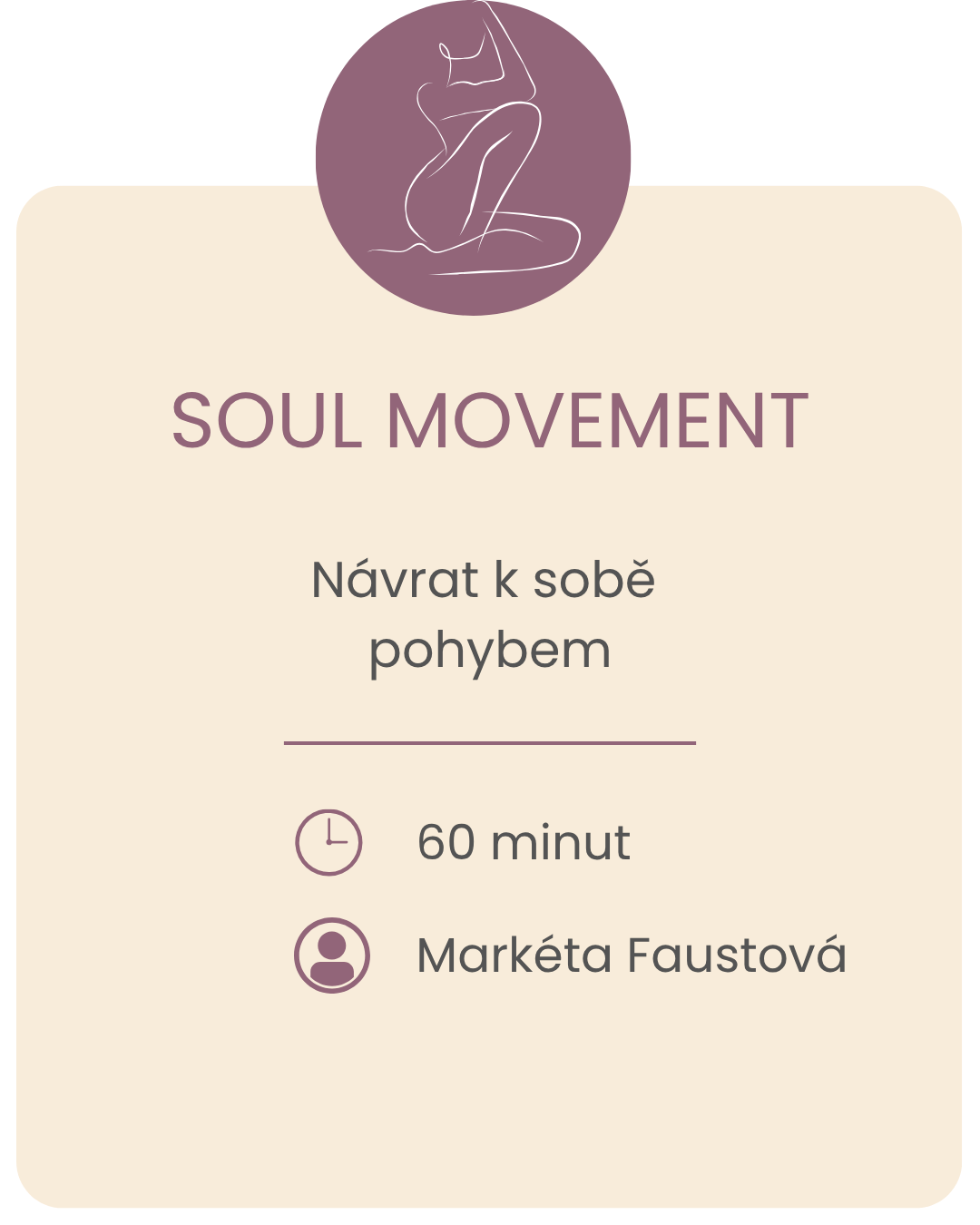 SOUL MOVEMENT – 60minutová lekce s MAAR zaměřená na návrat k sobě prostřednictvím pohybu, dechu a tance.
