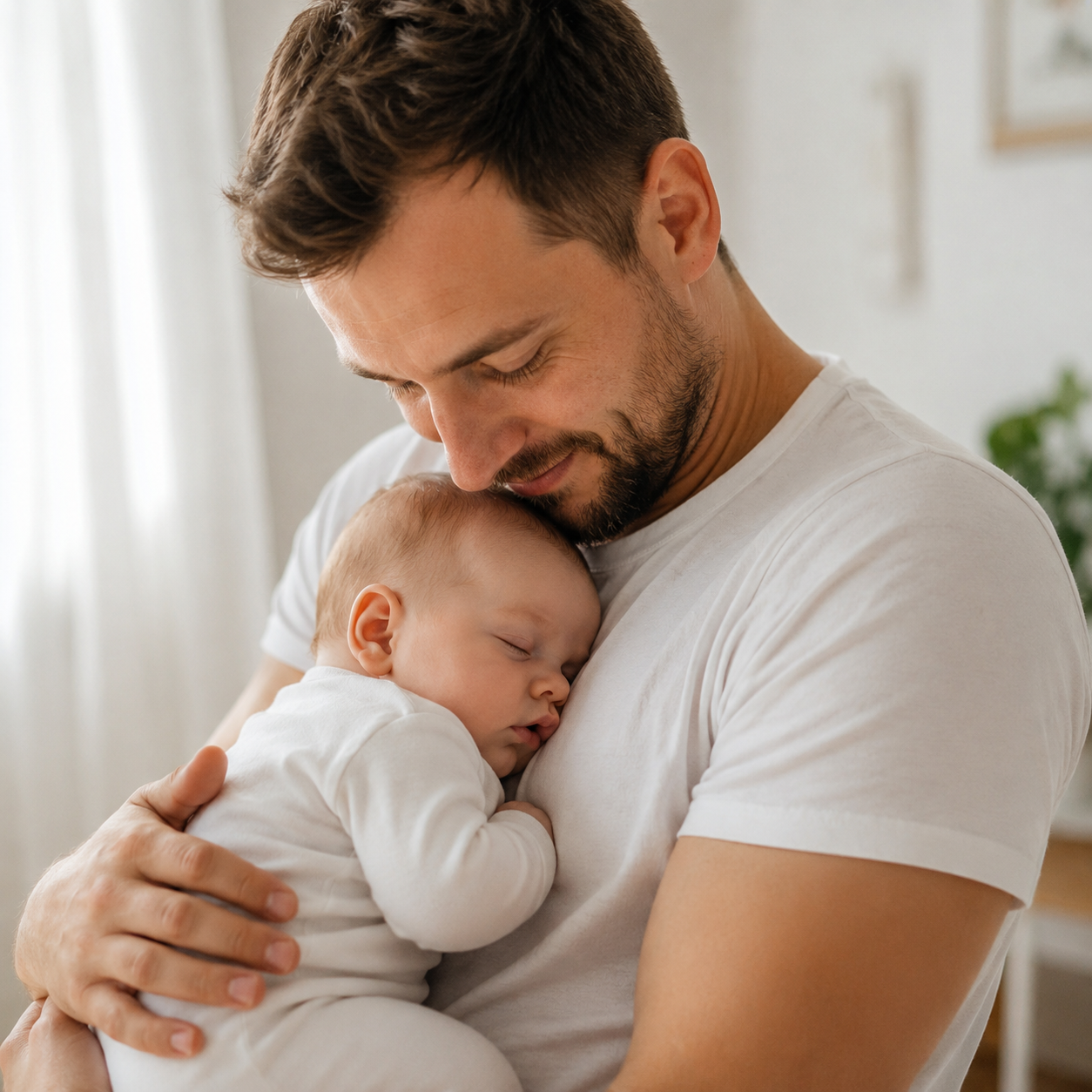 Tatínci s miminky při cvičení pro tatínky a děti v BabYoze. Bezpečné dovádění, pohybové hry a prvky baby akrobacie podporující psychomotorický vývoj dítěte.