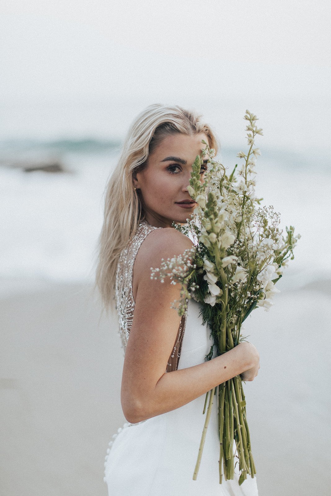 Modern Sunset Beach Bridals — Jess Living Photo