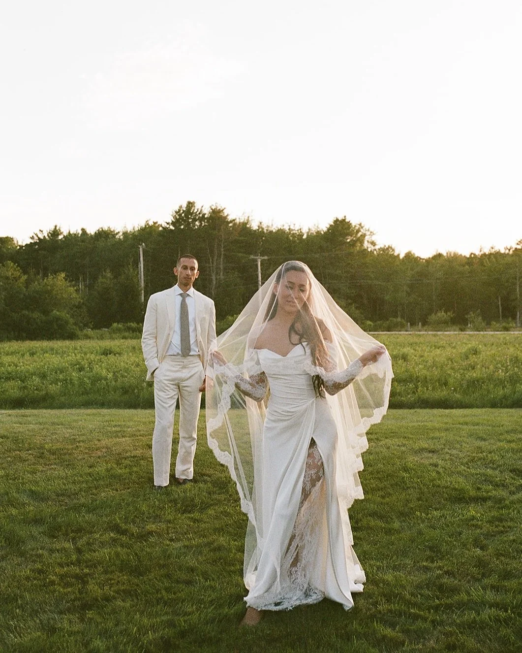 a moment for the bride and groom 🤍

kennebunkport maine, his childhood home, shot on only film 🎞️ 

wouldn&rsquo;t have been possible without @amandanoel___