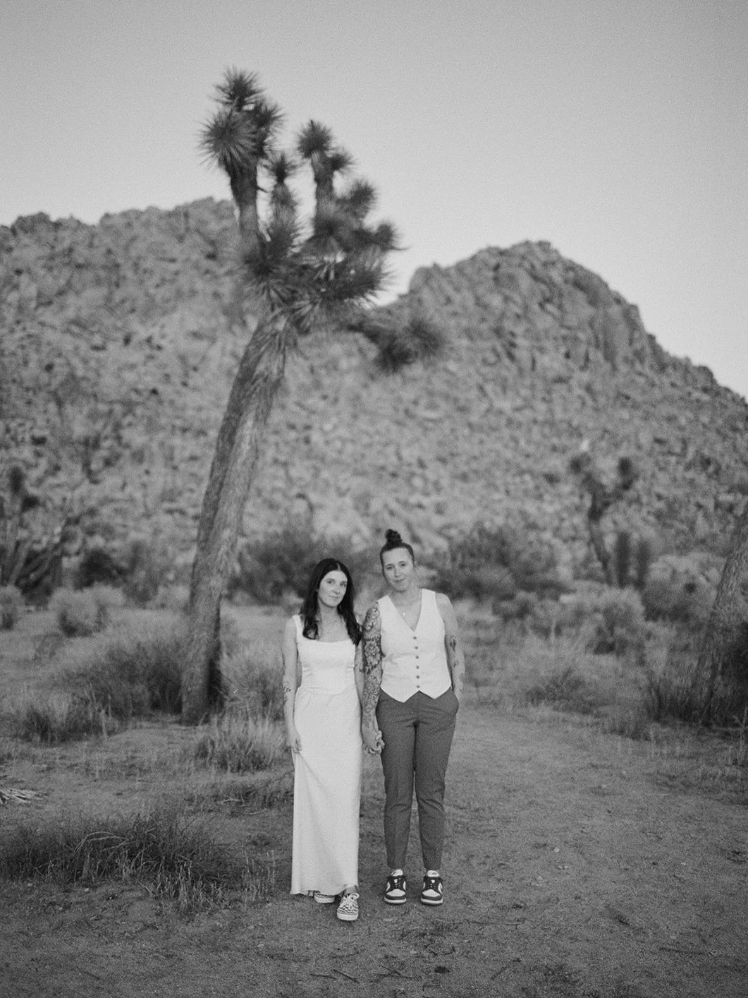 they eloped in the desert 🤍

film scans from the most perfect little day for erin &amp; kelsey