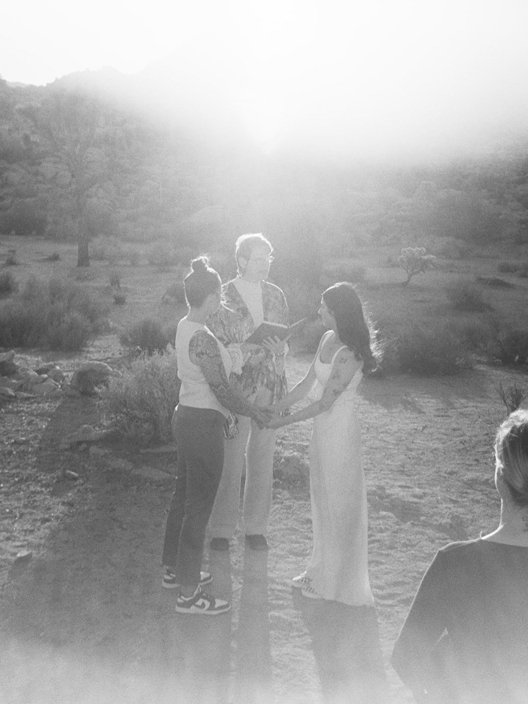 a perfect intimate elopement in the desert 🌞

they got ready at their little airbnb, and exchanged vows under the flooding golden sunshine. it was the most beautiful little tribute to the light that their relationship brings this world 🤍
