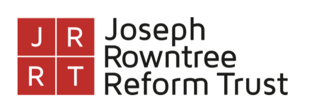 Joseph Rowntree Reform Trust logo featuring four red squares with white letters J, R, R and T, alongside the organisation’s name in dark grey text on a white background.