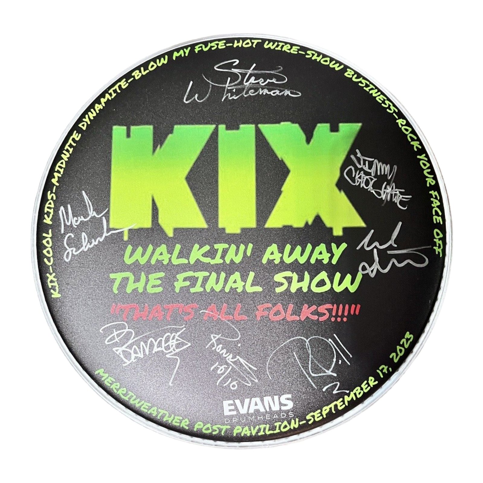 Kix Rams Head A Rock Legacy Enshrined: The Autographed Kix Drum Head from the Final ...