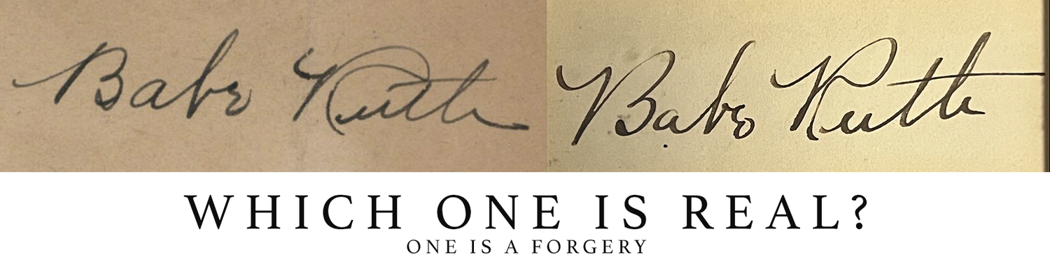 One of these Babe Ruth signatures is a forgery. Can you spot the fake ...