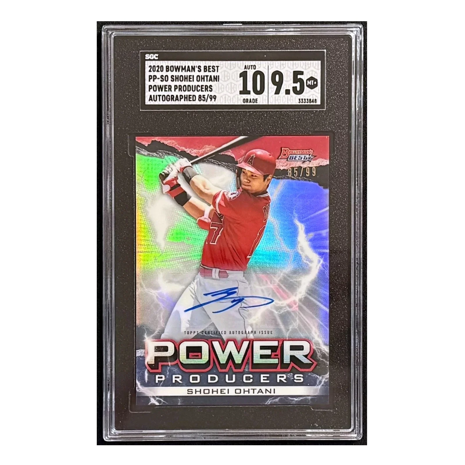 2020 Bowman's Best Shohei Ohtani Power Producers PP-SO /99 SGC 9.5 Auto 10