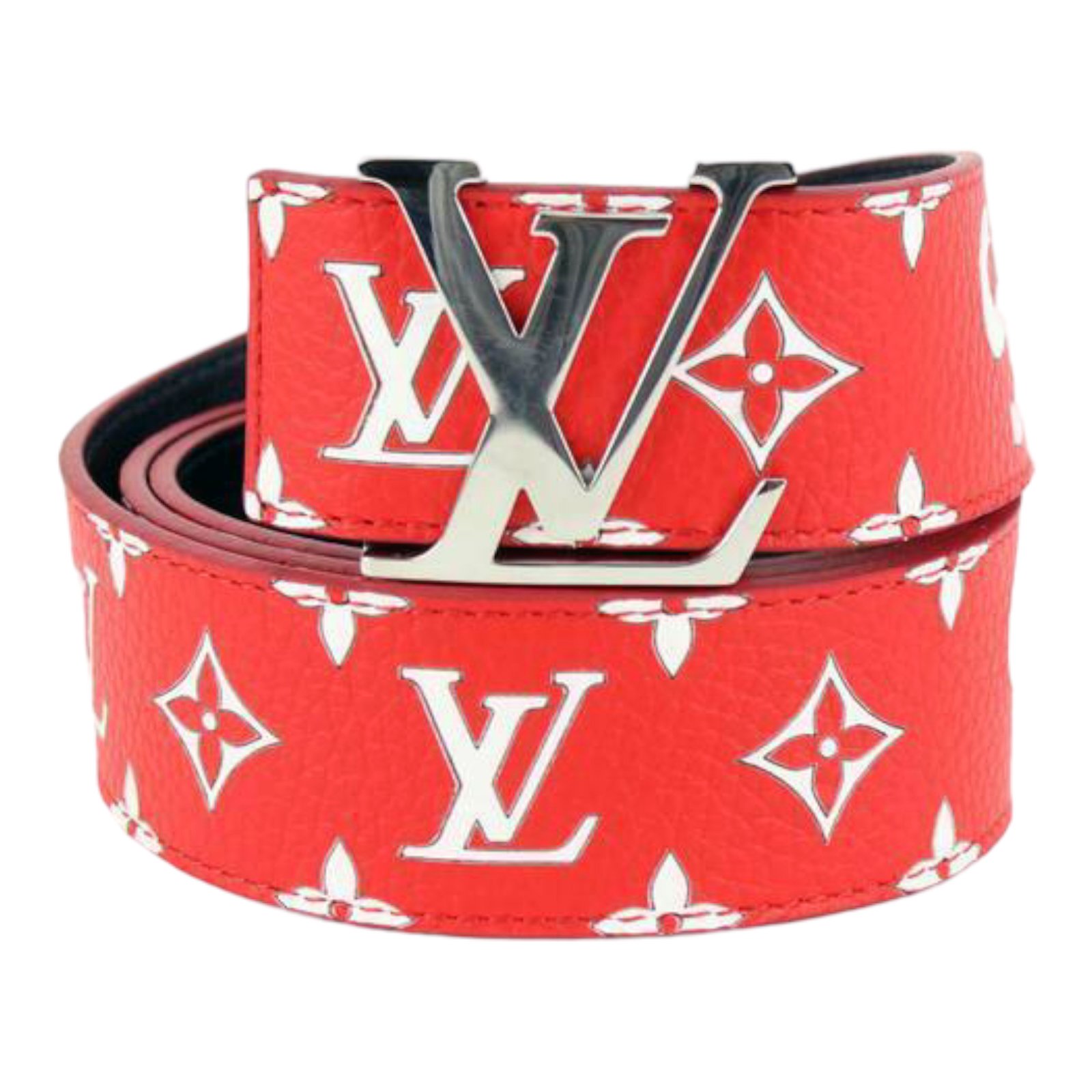 A Close Look at the Louis Vuitton x Supreme Red Initiales Belt