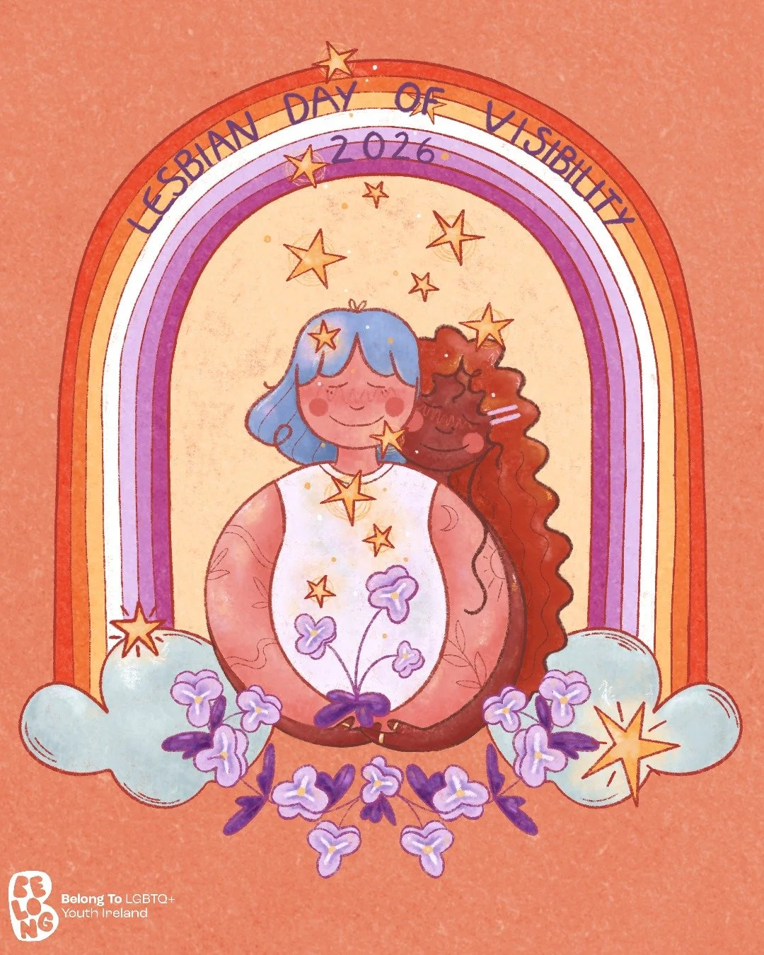 Happy Lesbian Day of Visibility! Today we celebrate all lesbians, their vibrant lives, and their intersecting identities.

We asked artist Rebecca Harte (she/her) what this piece she created for #LesbainDayOfVisibility means to her:

"I really w