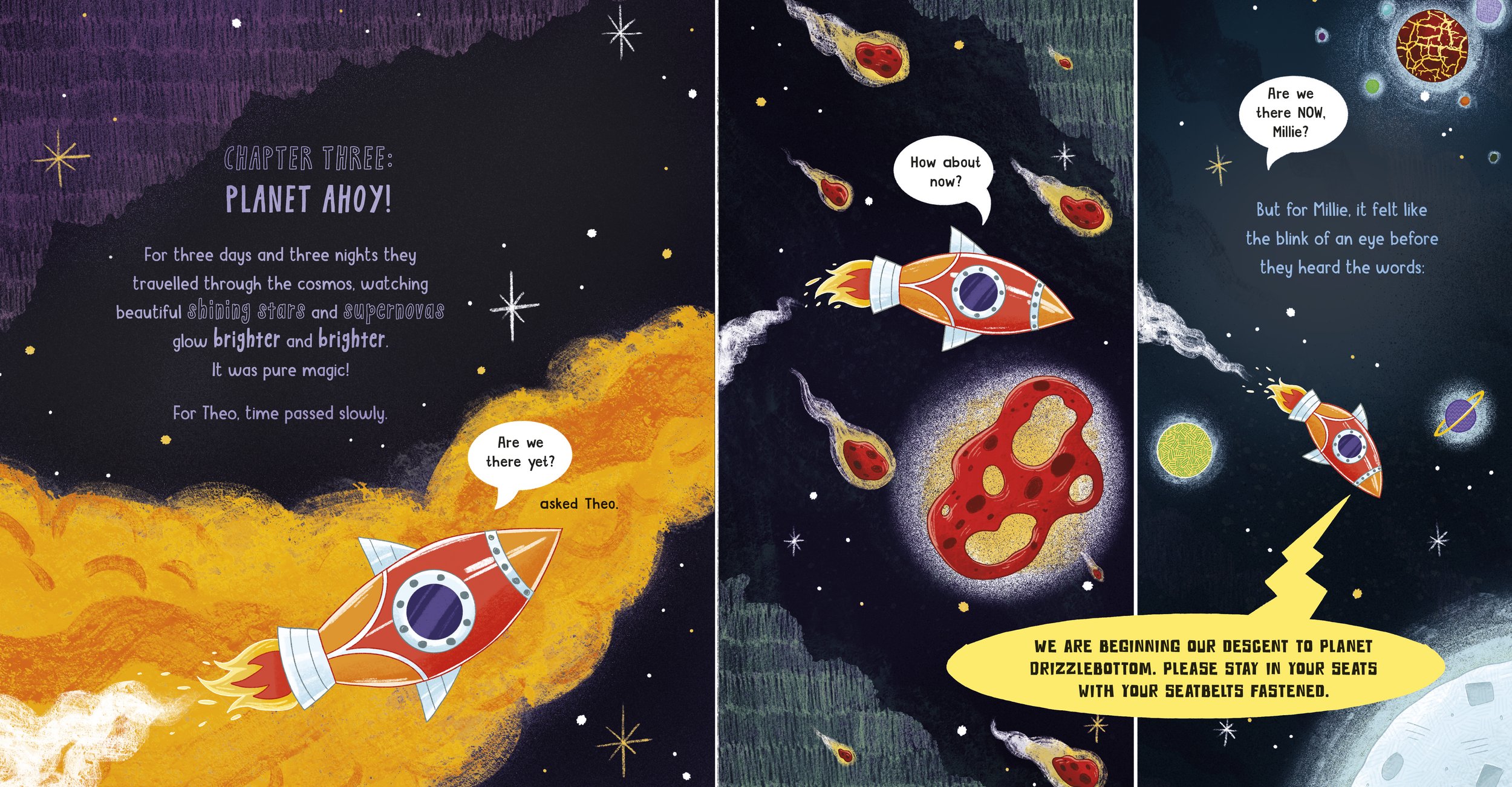 Super Space Kids! Save Planet Drizzlebottom, Scholastic Children's Books © 2023