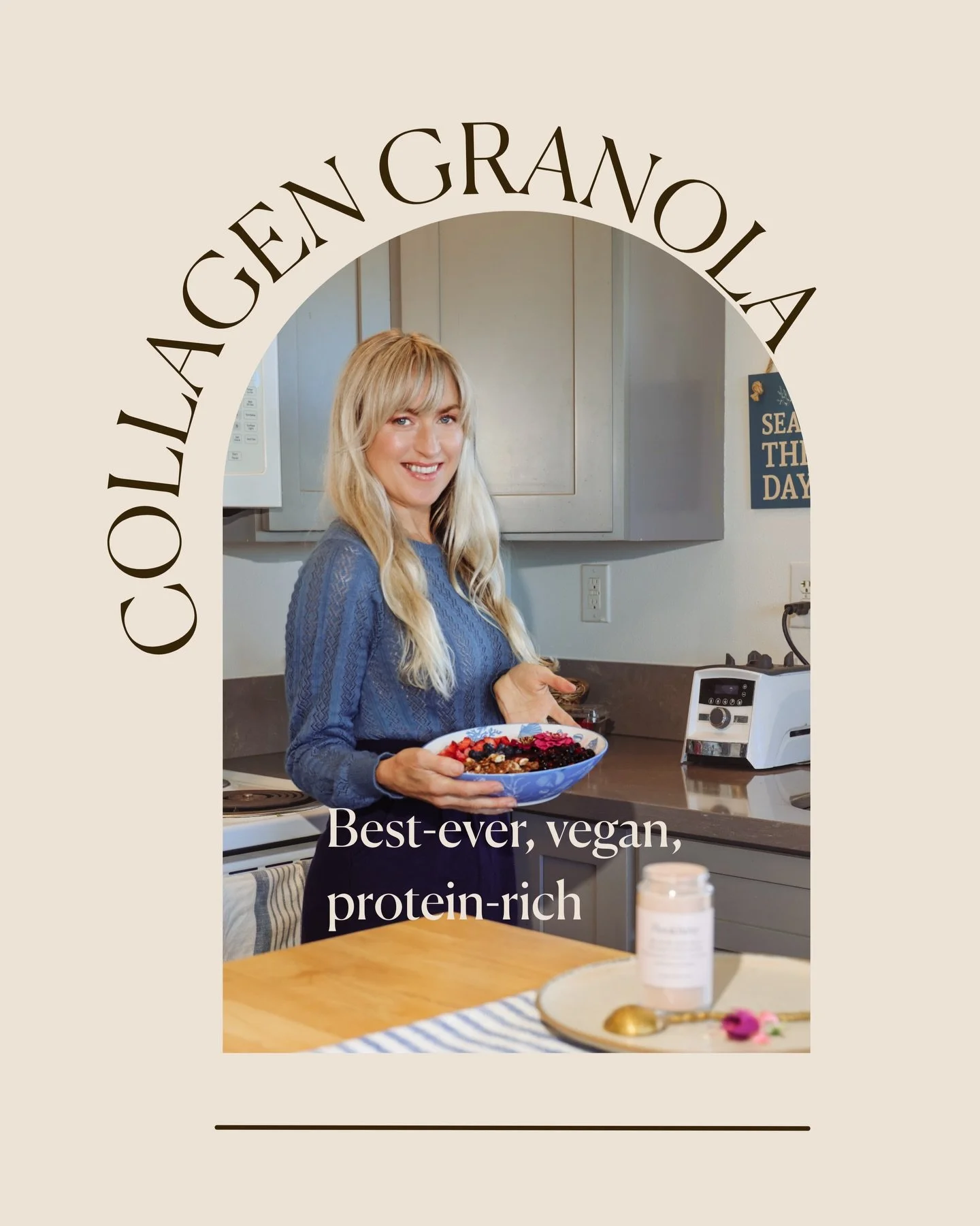 🥣 🌸Get ready for the best granola of your life! This collagen-amplifying, protein-packed recipe not only tastes out of this world but also fuels glowing skin, remineralizes for sustained energy and vitality, supports Jing and ojas to strengthen hai