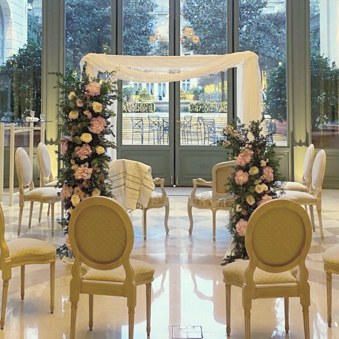 @studiobyihb created this beautiful huppah at the Ritz in Paris last December using our #foamfree modular system! Congratulations on this design India, we love it 💗