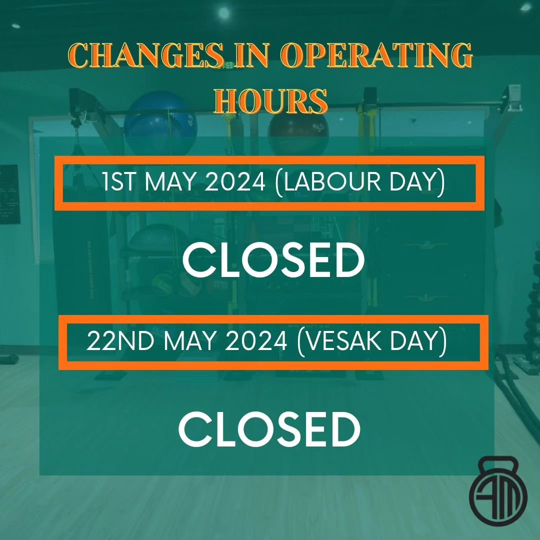 Morning peeps!

Kindly take note of the changes in operating hours on the following dates!☝️

Have a great weekend, folks!!🤗