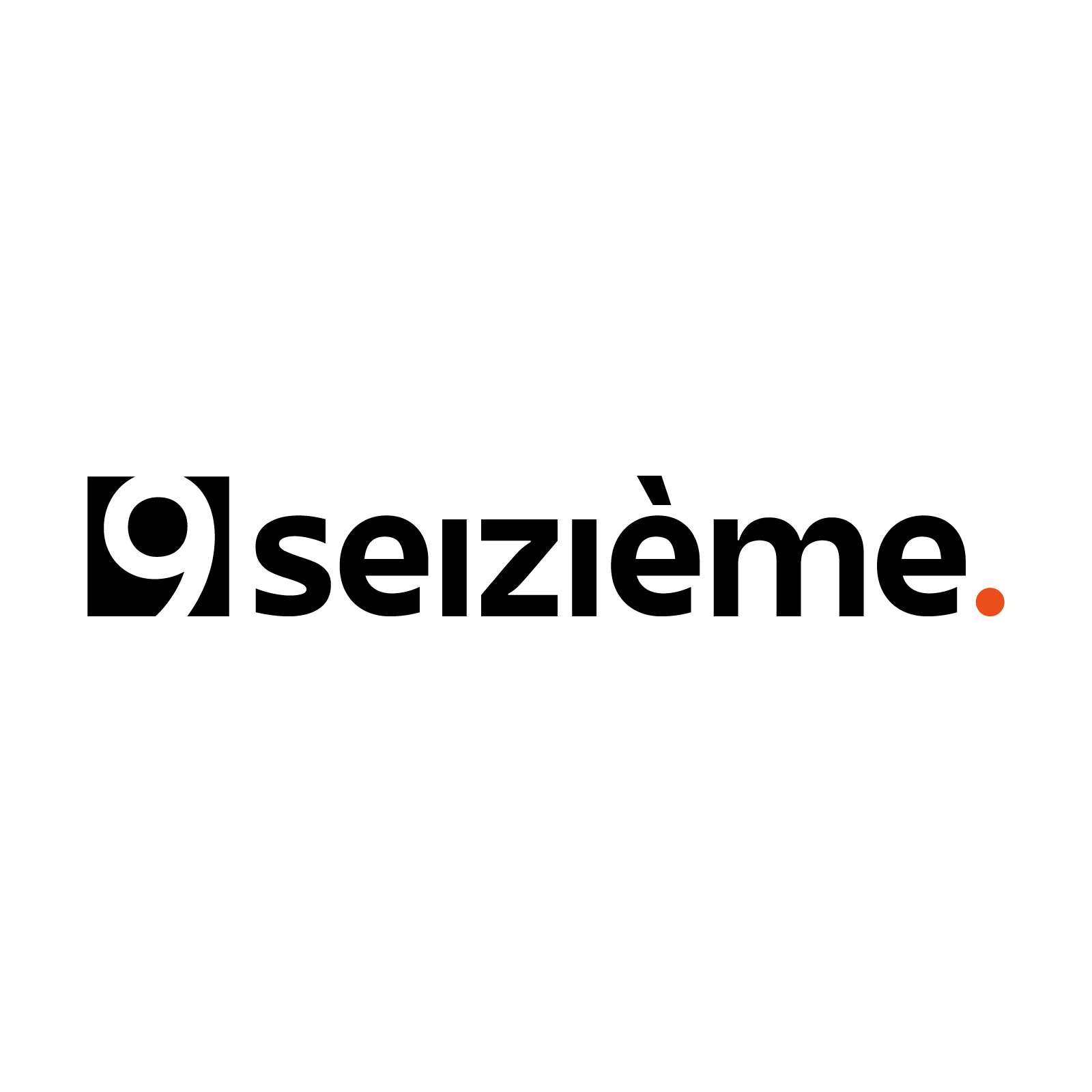 Logo de la marque 9 seizieme en noir sur fond blanc