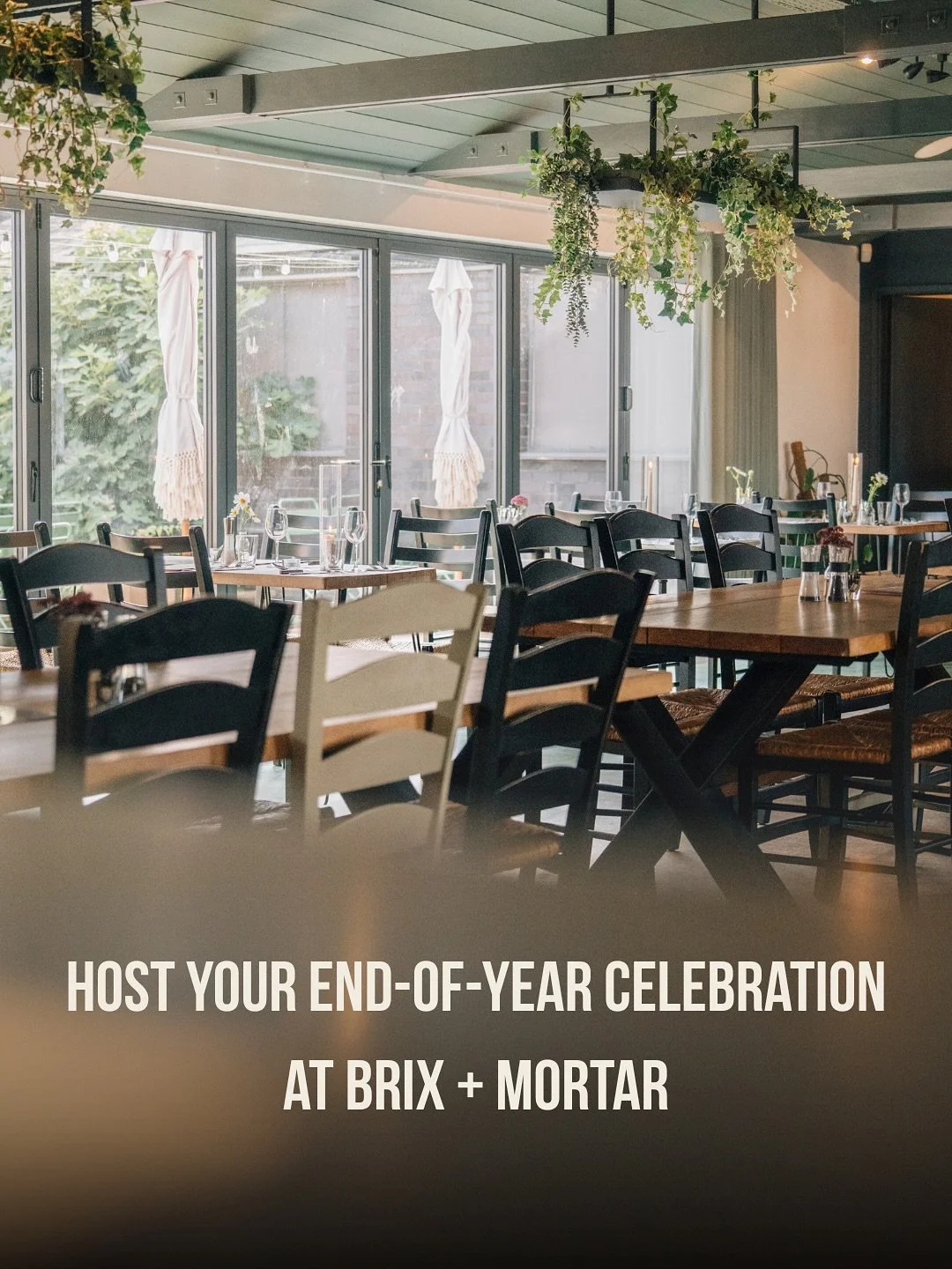 End the Year on a High at Brix + Mortar

Looking to host your company&rsquo;s end-of-year lunch, awards, or celebration?
⁠
Set in the Cambridgeshire countryside, just 20 minutes from central Cambridge and under an hour from London by train, Brix + Mo