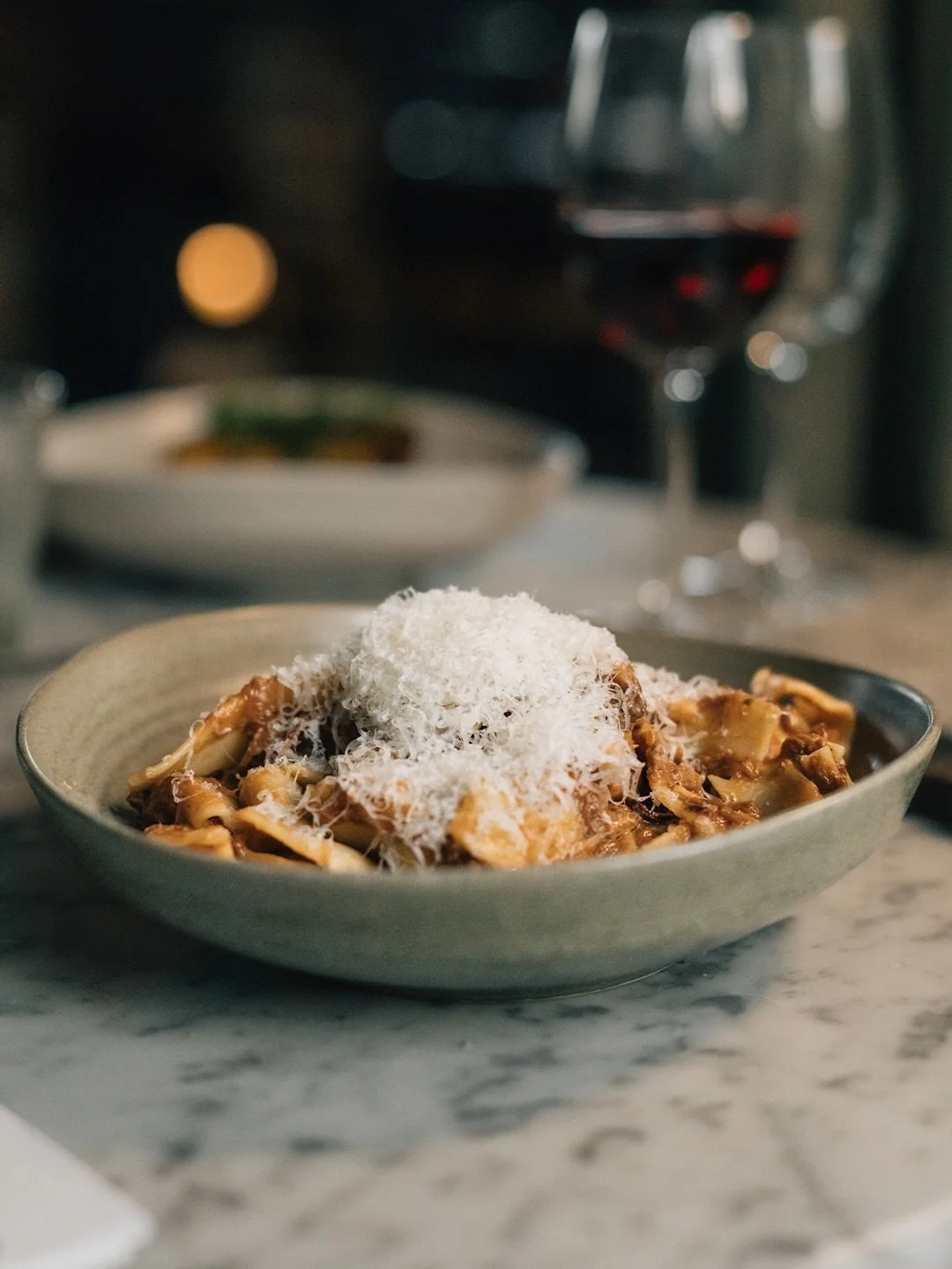 Longhorn beef shin rag&uacute;

Rich, slow-cooked Longhorn beef shin folded through silky pasta, finished with sage, crisp panrattato and a generous snowfall of aged parmesan. Deeply comforting and full of flavour, with melt-in-the-mouth beef sitting