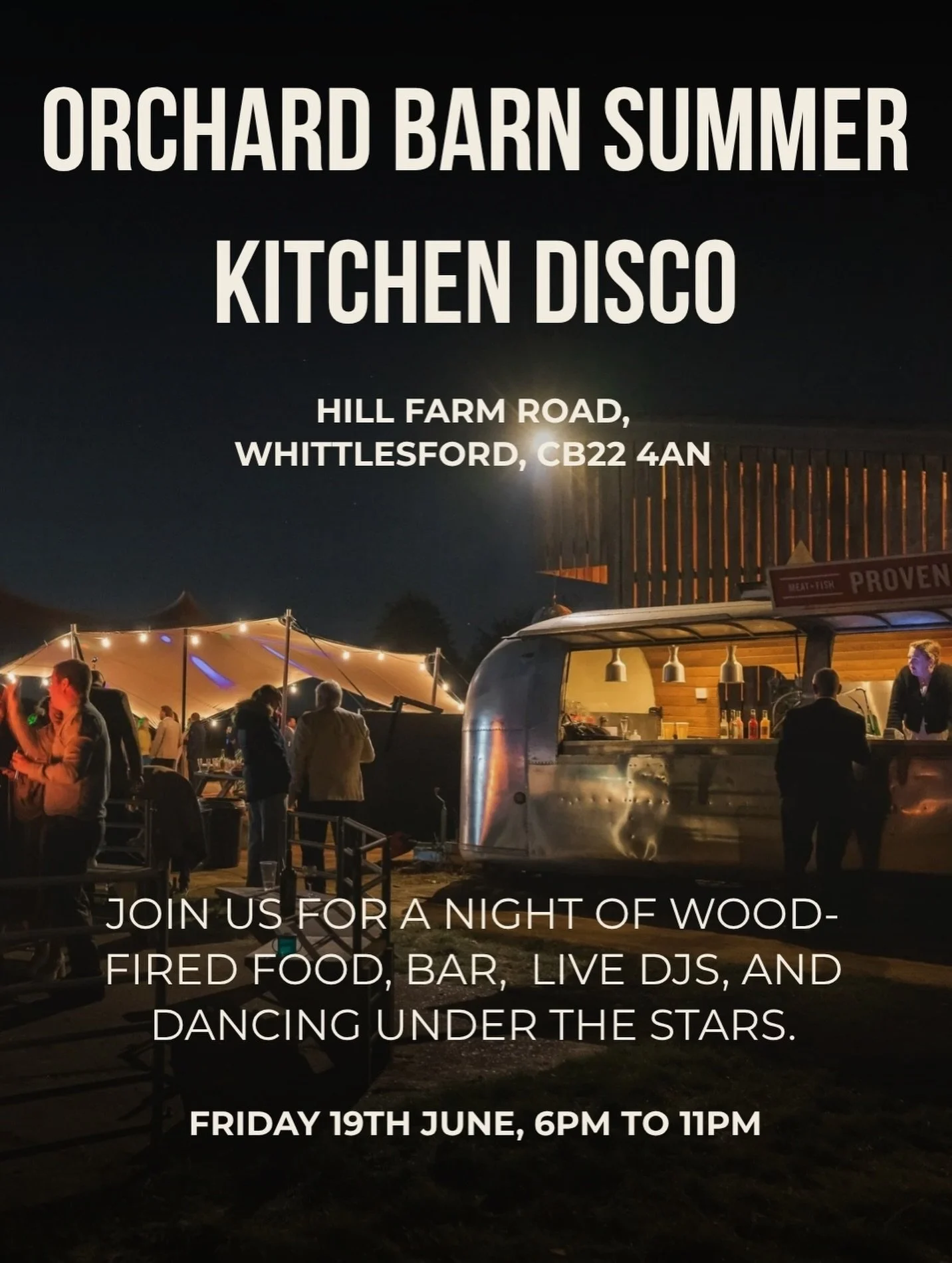 If you missed out on our Flying Day, we&rsquo;ve got something just as special lined up.

The Orchard Barn Summer Kitchen Disco is back. Friday 19th June, 6 until 11pm, and it might just be the best way to kick off your summer.

Food cooked over fire