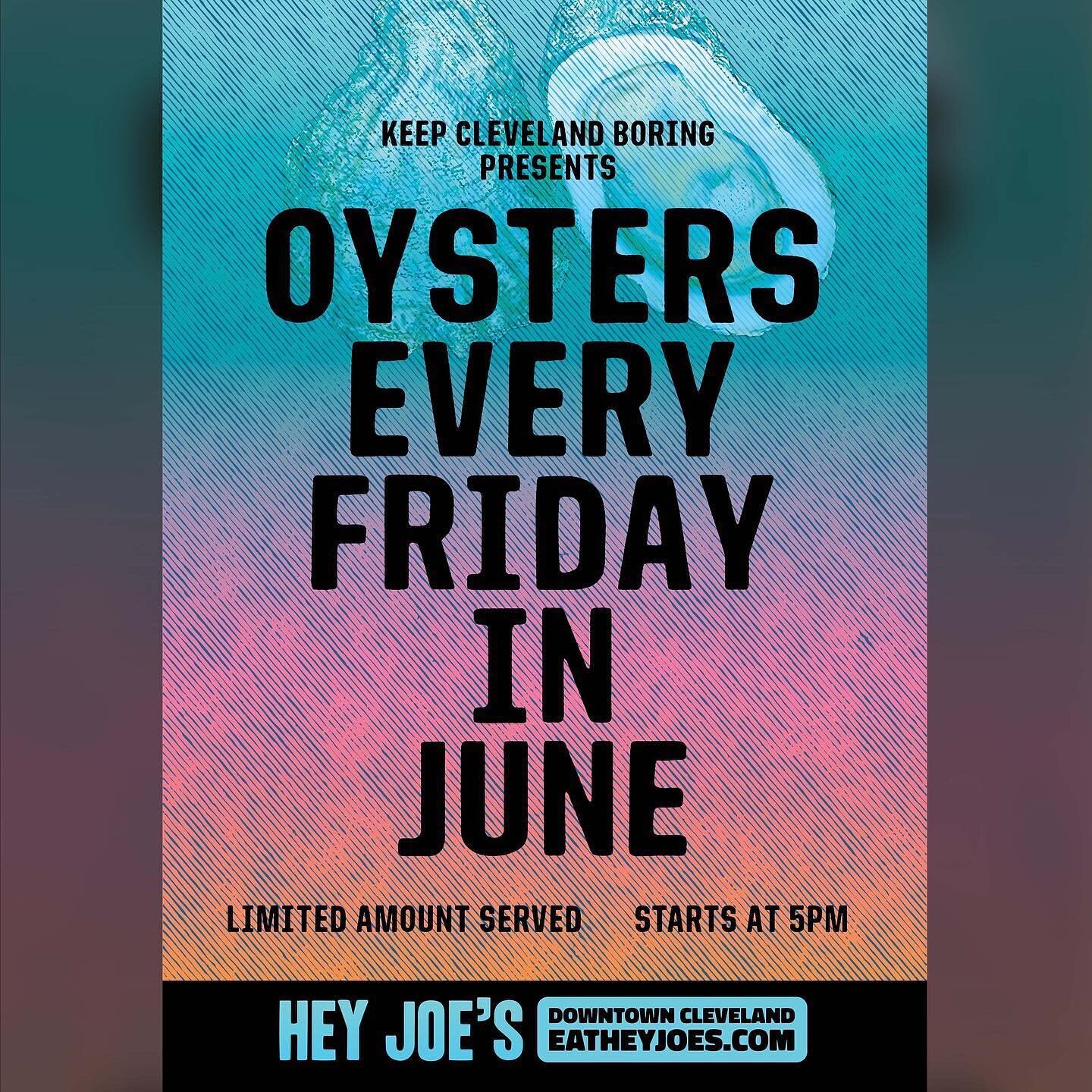 We gonna be shuckin&rsquo; and shakin&rsquo; every Friday at @eatheyjoes !