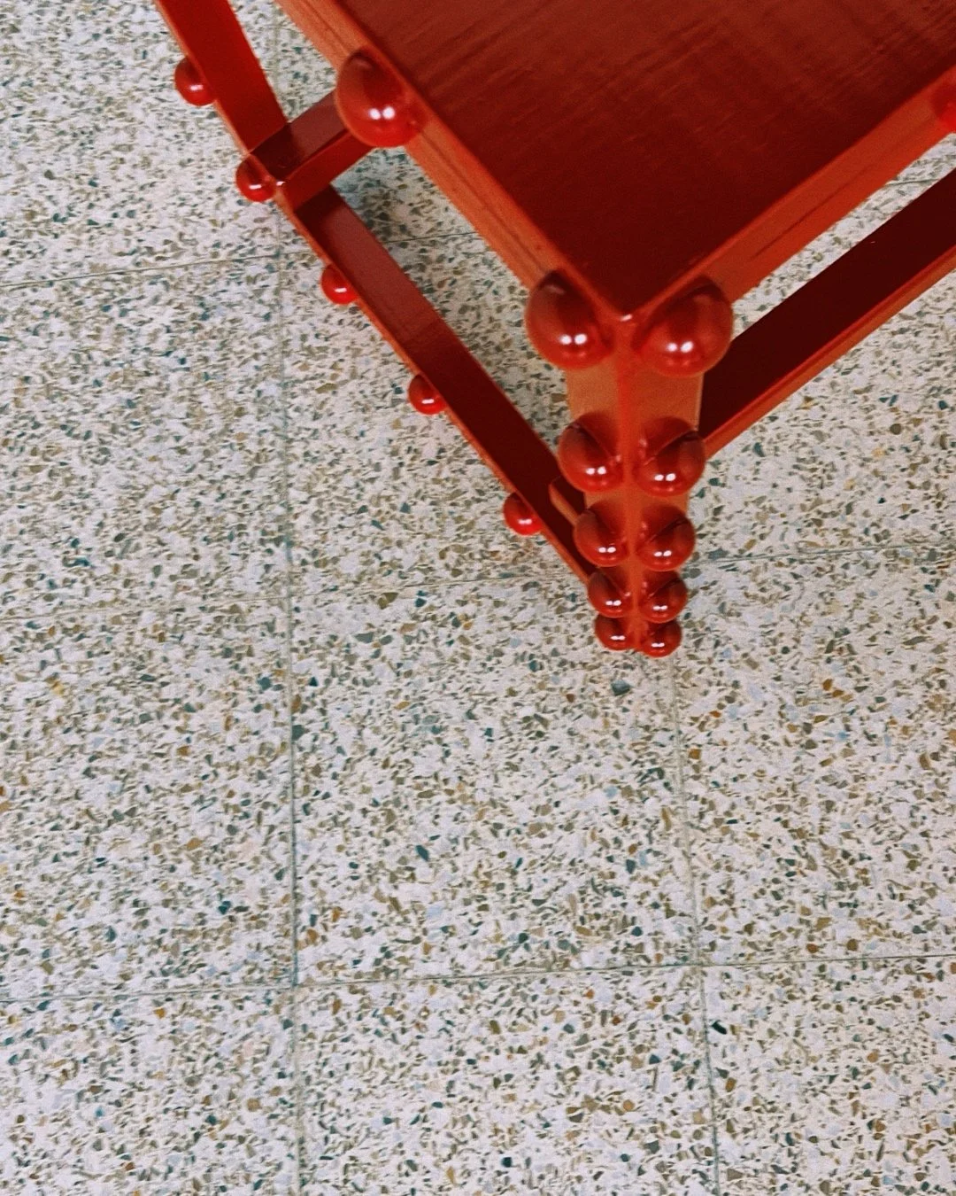 red stool detail