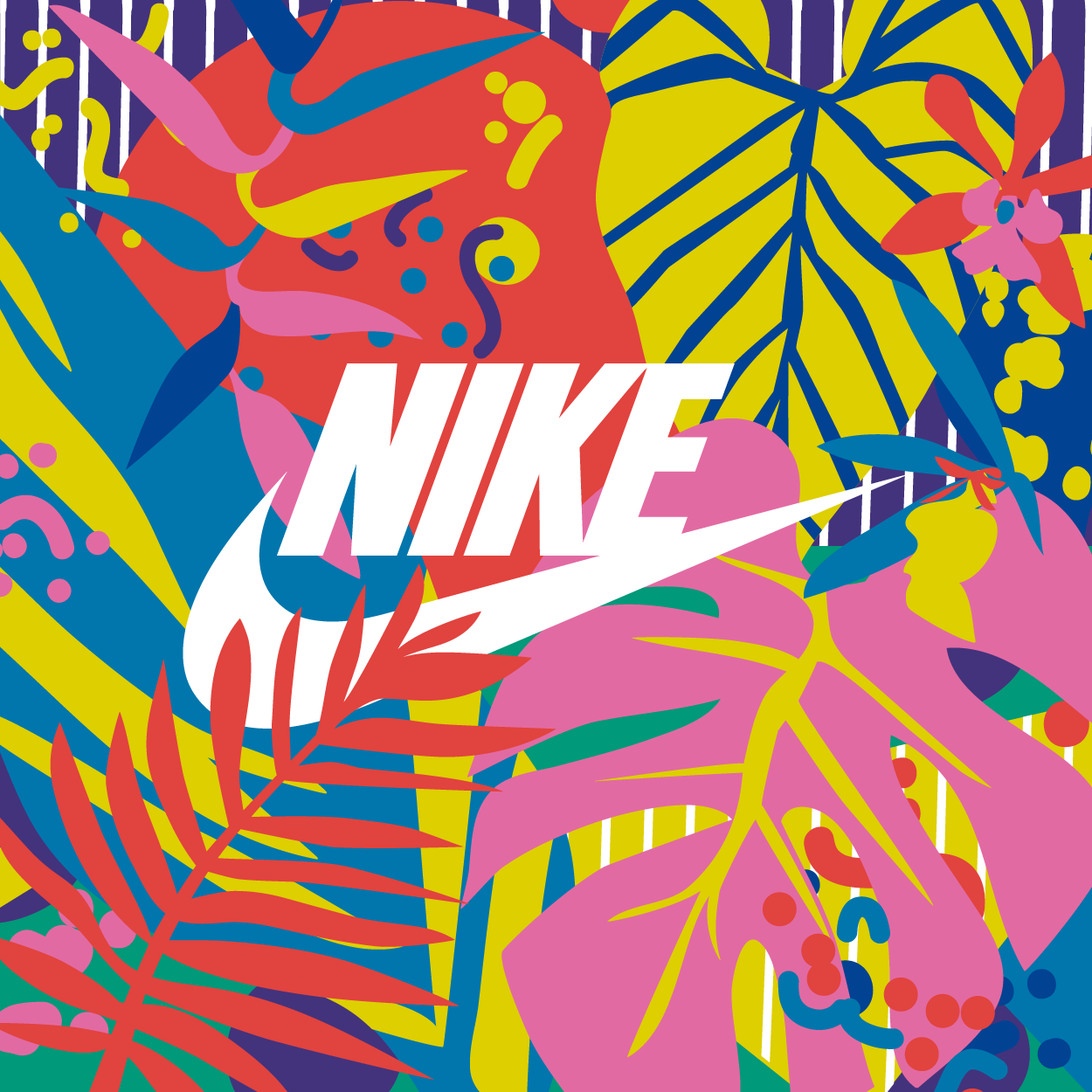 nike panama colorful botanical design