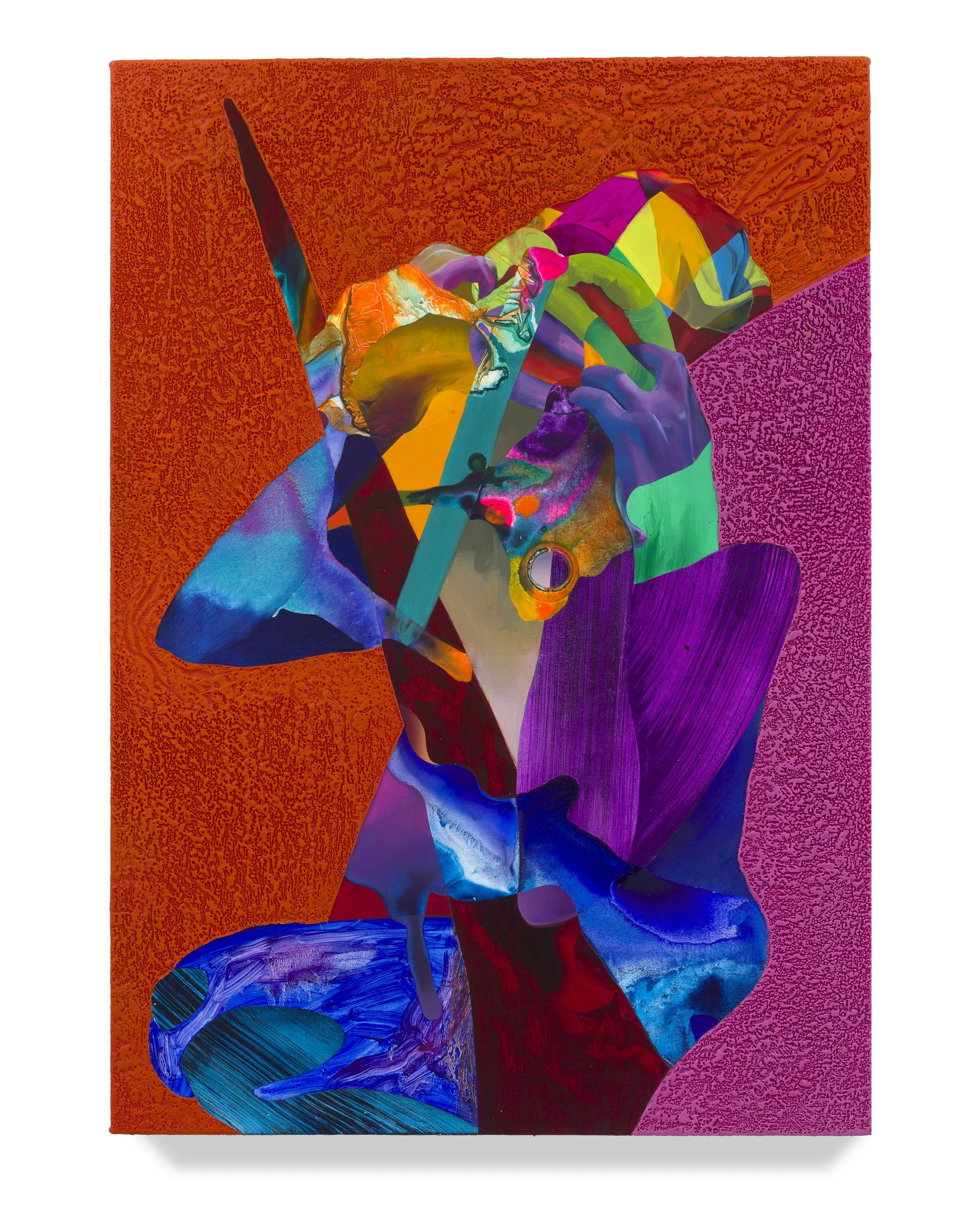  A Devine Grin , 2024, 34 x 24 in.