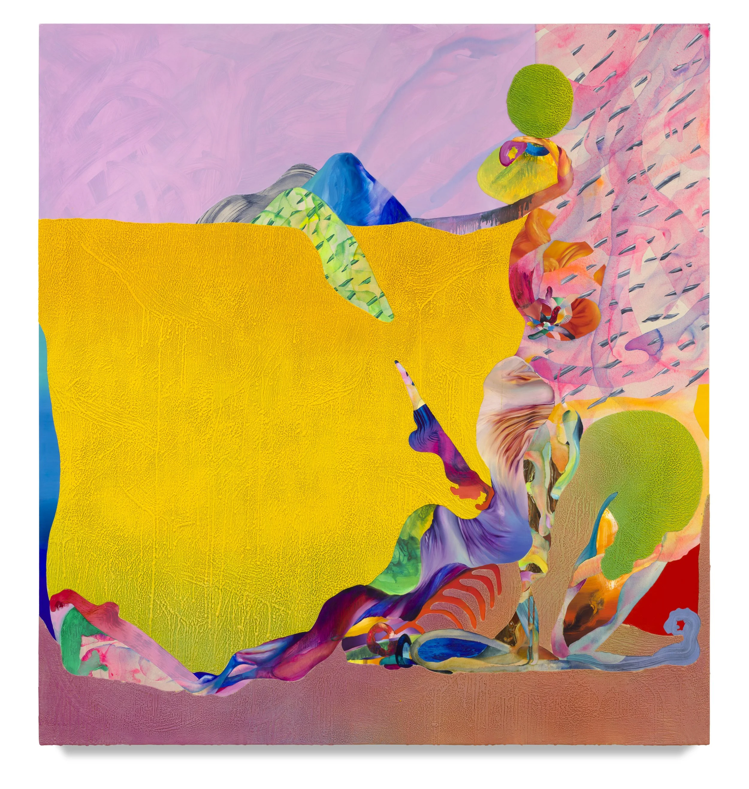  Nice and tight y todos felices , 2022, 72 x 67 in.