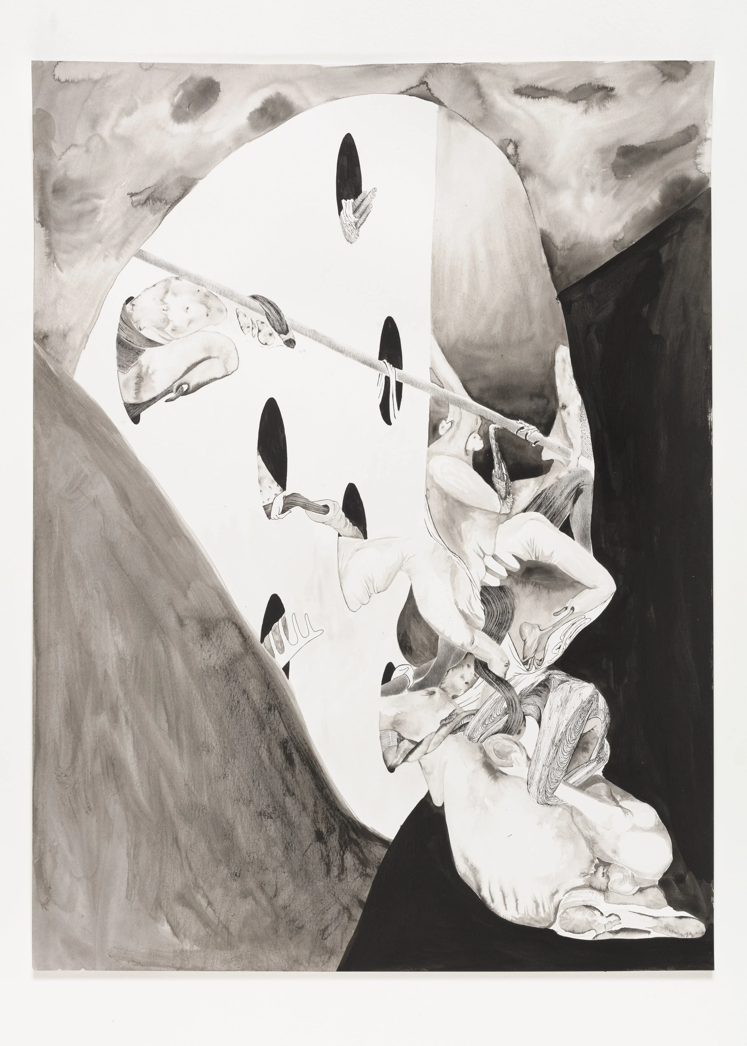  Inventaron un cristal que dejaba pasar las moscas , 2023, 24 x 18 in.