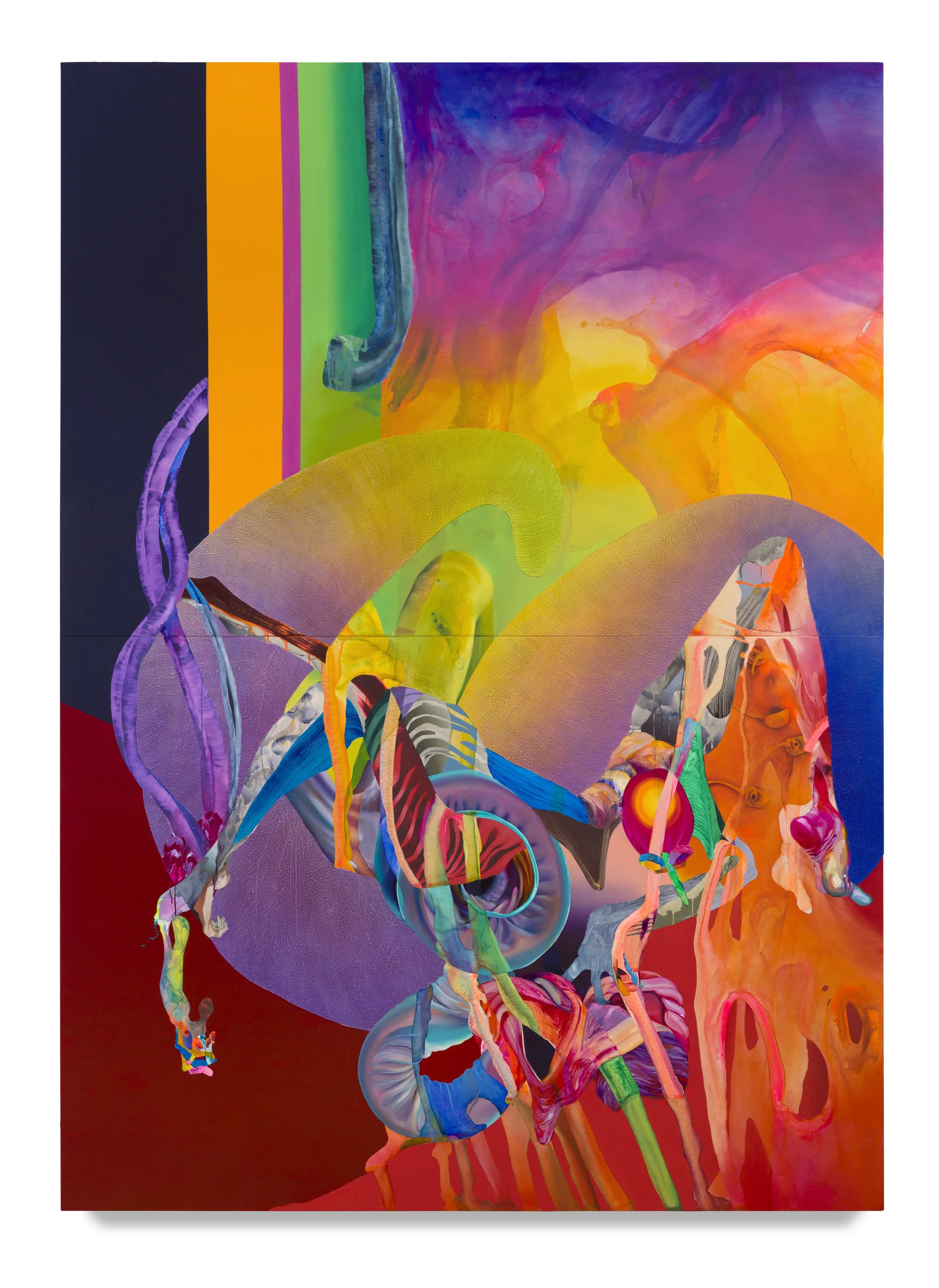  Pinching the Frenulum , 2023, 120 x 86 in