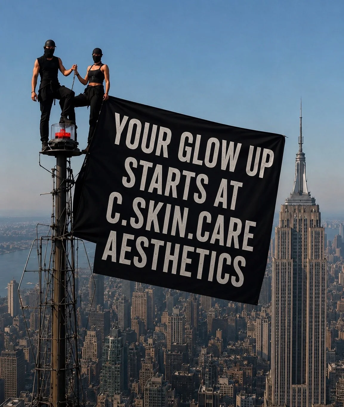 Some people climb buildings for the view&hellip;
we climb to new heights for the glow. 🏙️✨

At C.Skin.Care Aesthetics, we&rsquo;re not here for basic skin. We&rsquo;re here for elevated results, bold treatments, and skincare that dares to go deeper.