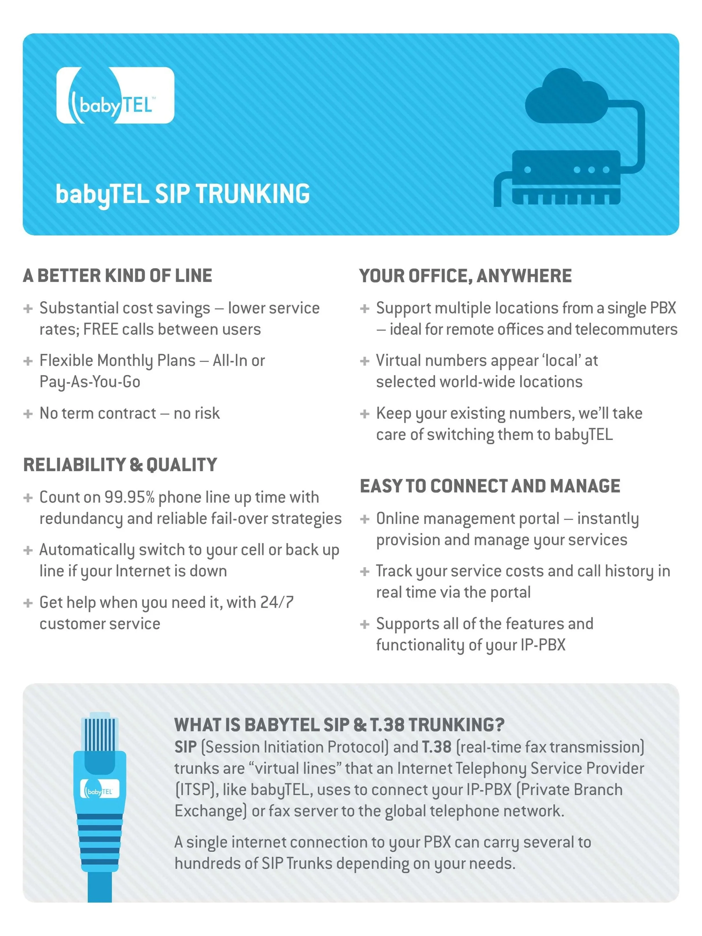 babyTEL SIP Trunking Brochure