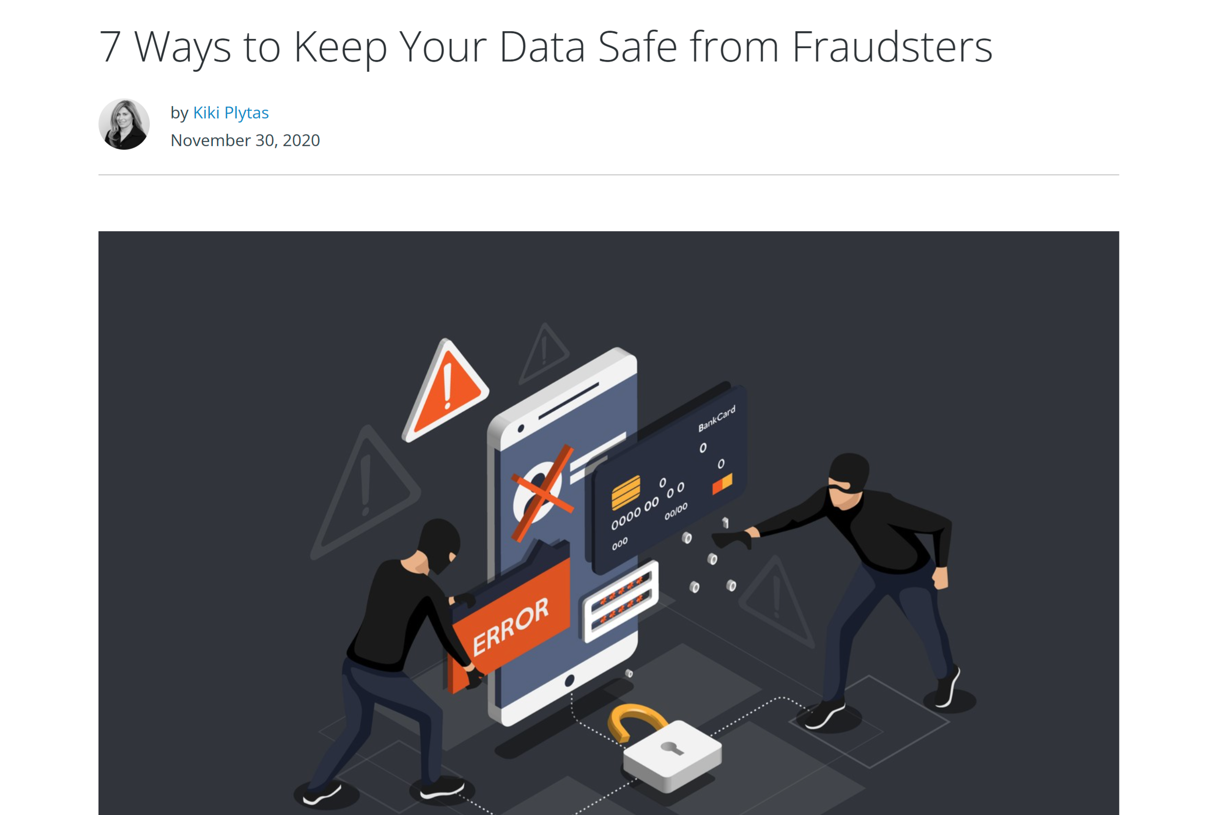7 Ways to Keep Your Data Safe from Fraudsters