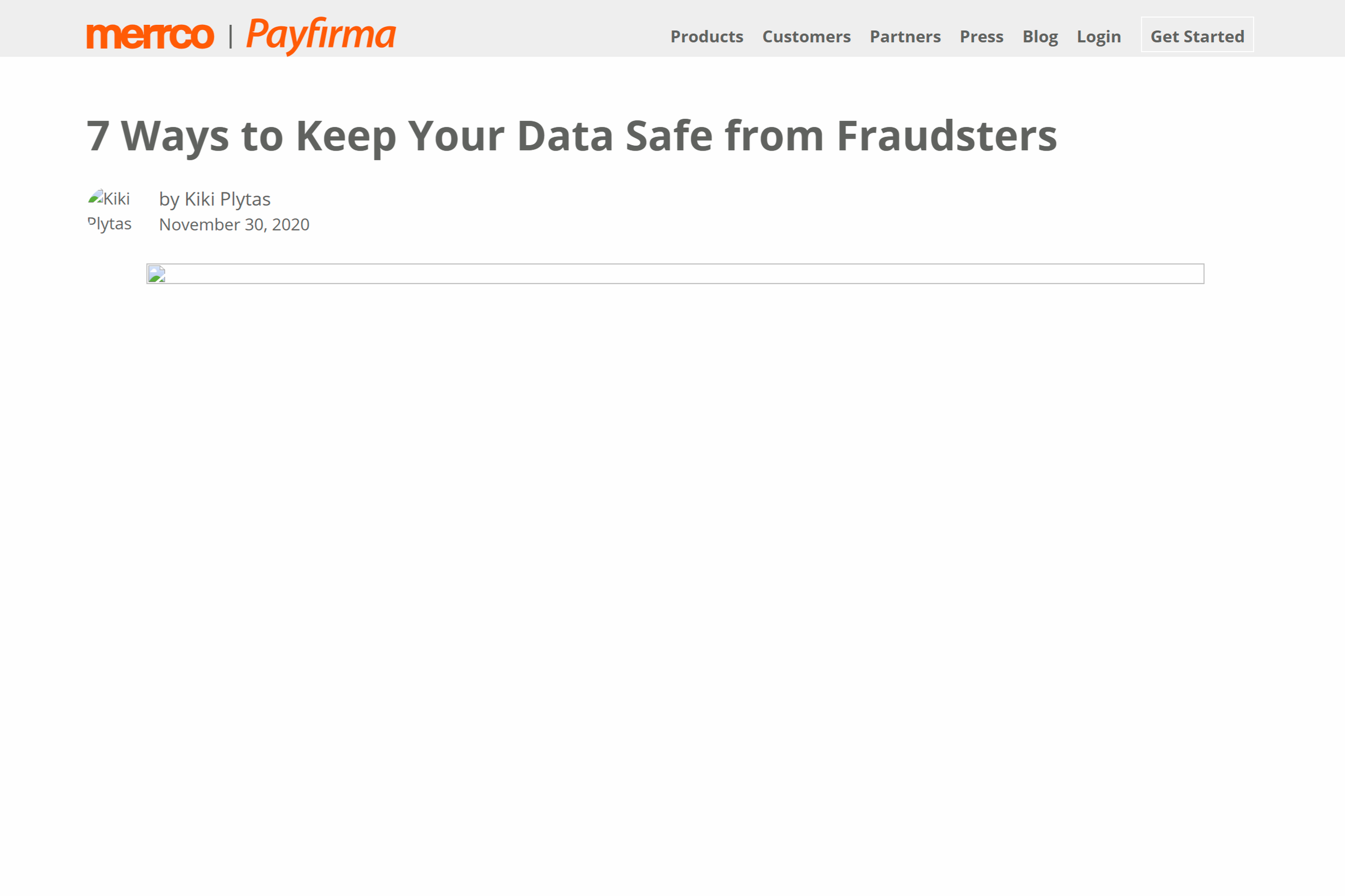 Merrco Blog Post - 7 Ways to Keep Your Data Safe from Fraudsters
