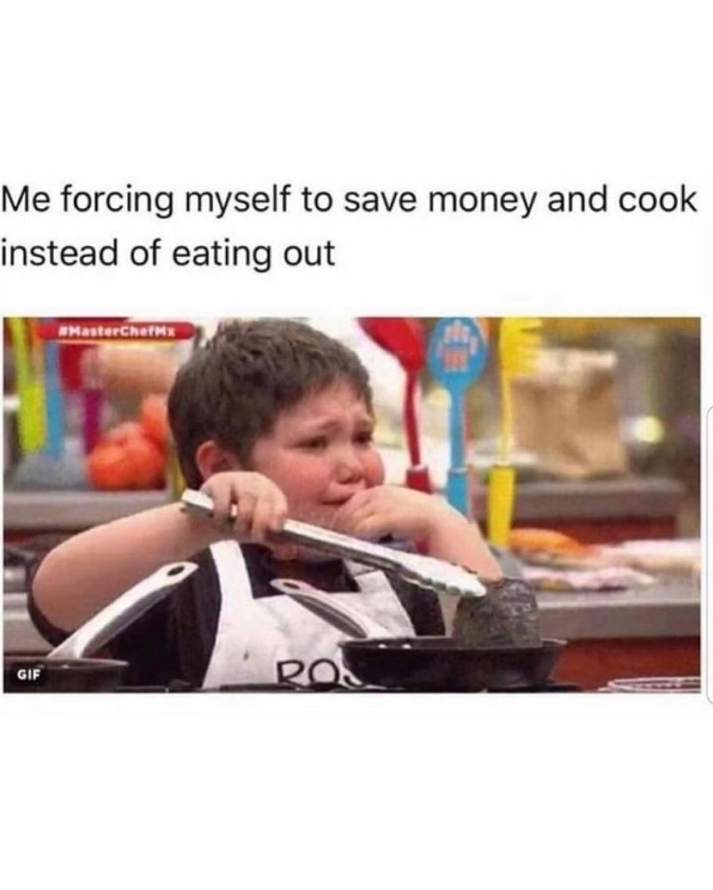 It&rsquo;ll pay off in the end. 😭😂 Hay comida en la casa! 🤣