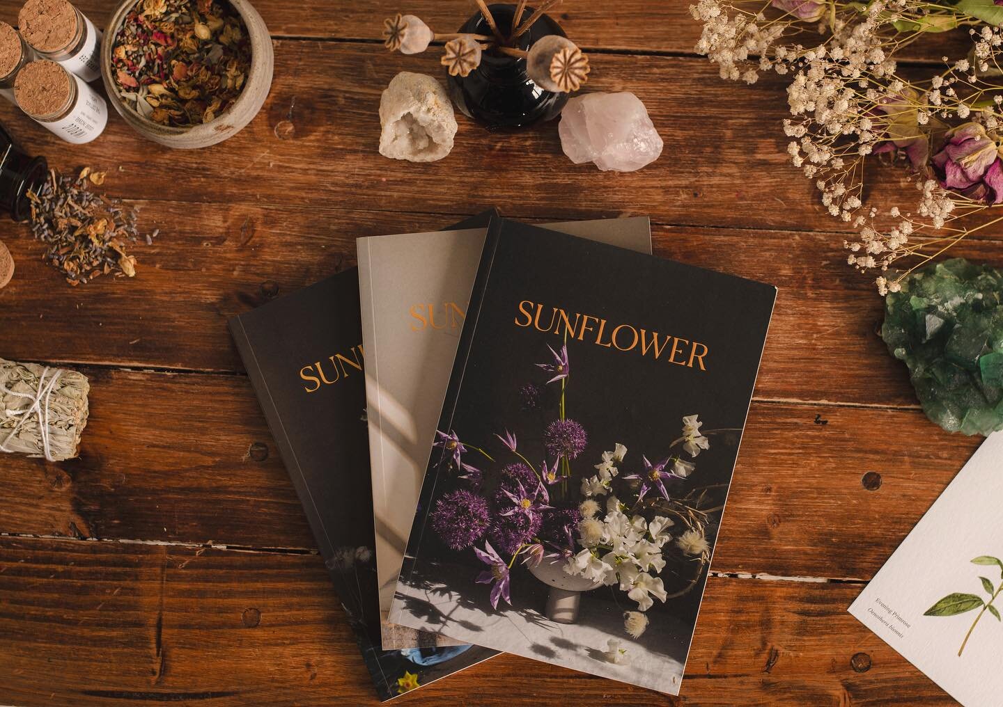 Slow, seasonal living and a sprinkling of magic 🌙✨ Sunflower Journal is printed in limited edition small batches with vegan-friendly vegetable inks and recycled carbon neutral paper 🌲

📸 - @whispersofawitch 

#seasonaljournal #witchymagazine #whee