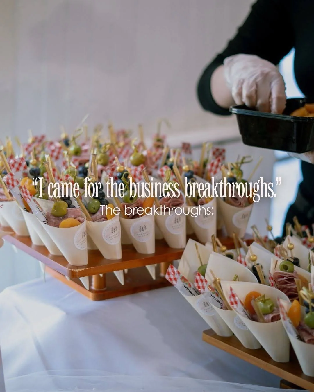 KIDDING&hellip; kind of 😉

Behind every breakthrough is a well-fueled woman. From snacks to sips, we make sure our attendees are energized and ready to soak in all the inspiration throughout the day.

If your small business wants to get involved, wh