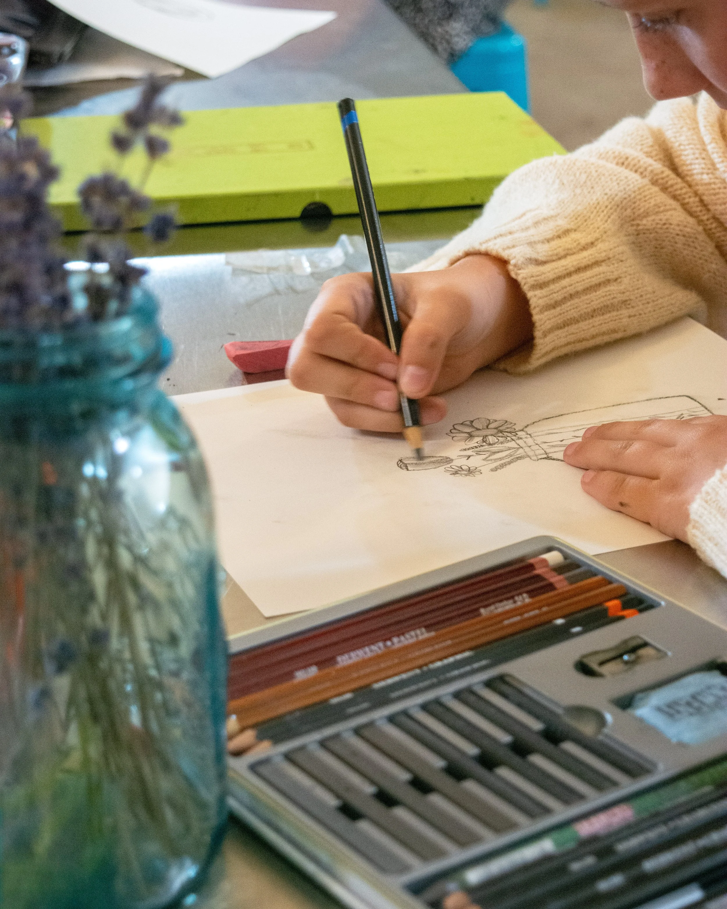 Dome House Artist Workshop, artist working