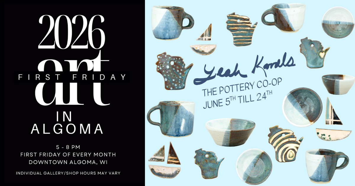 First friday Leah karrels the pottery co-op algoma June 5th