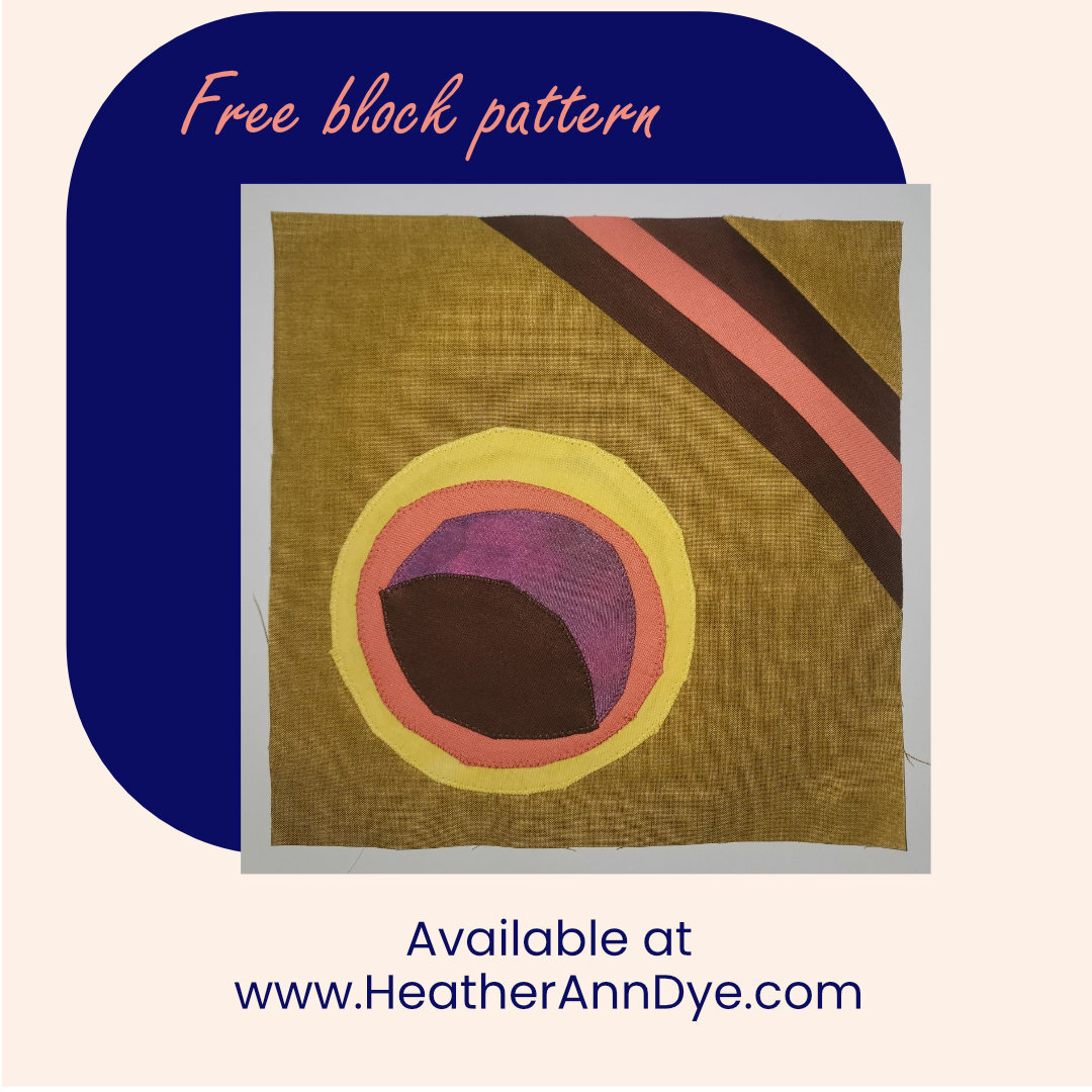 #freequiltblockpatterns #medaillon Get a free quilt block pattern at my website. www.heatheranndye.com