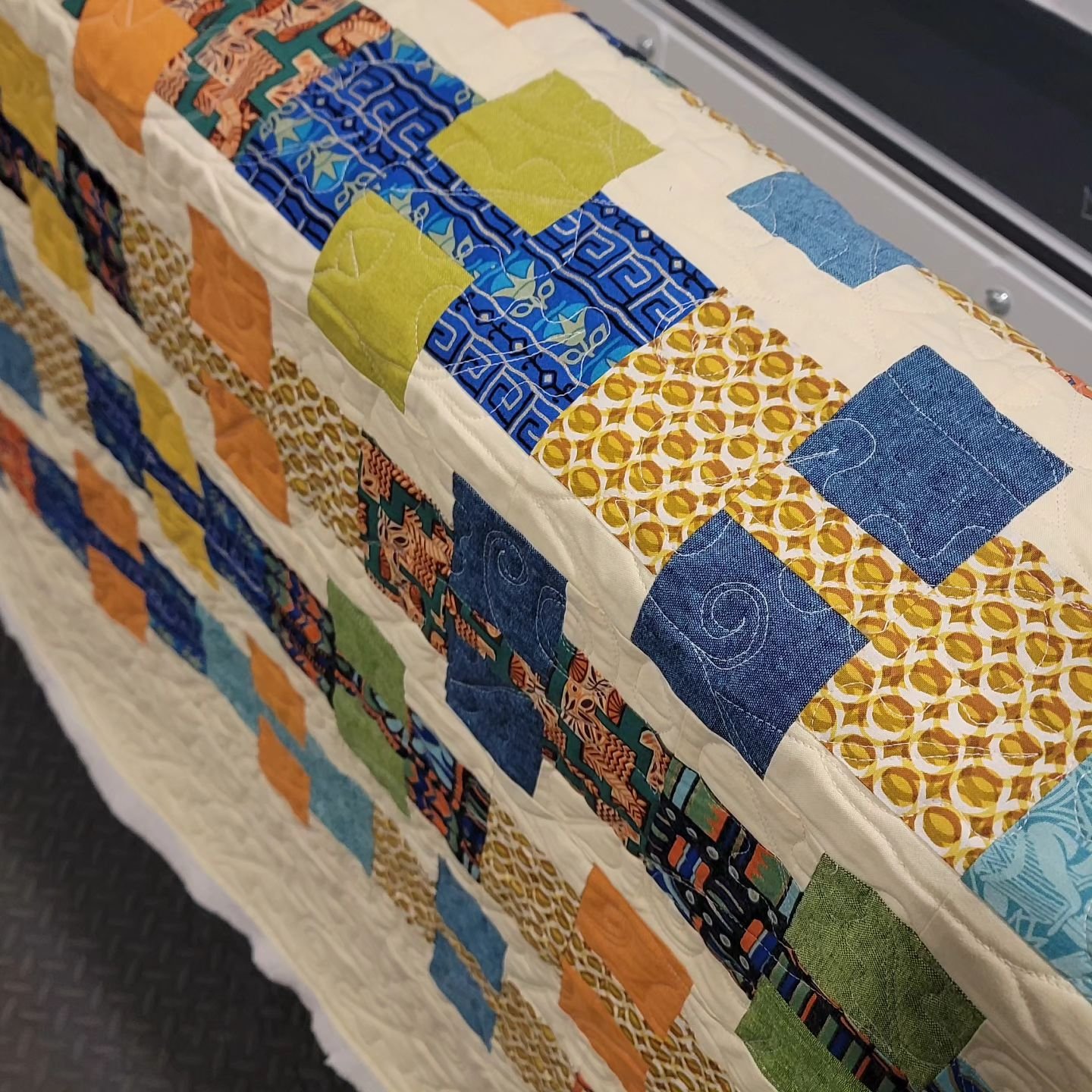 Done with quilting! Now onto binding!