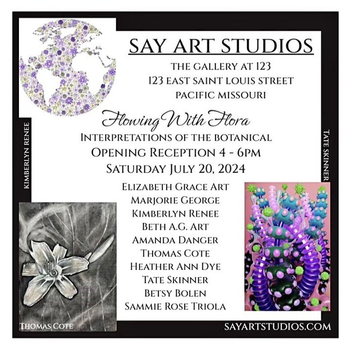 I'm excited to announce that I have two pieces in this show! The show opens July 20, 2024 #sayartstudios @sayartstudios #FlowingWithFlora