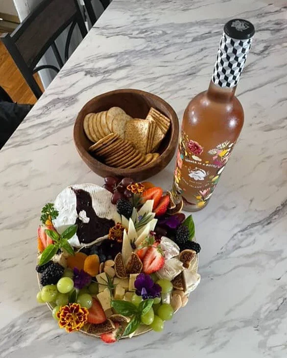 A beautiful vegetarian board for some beautiful people! We love you @_nenabelen and @elevationisland #yoga #blockisland #rhodeisland #vegetarian #charcuterie #charcuterieboard