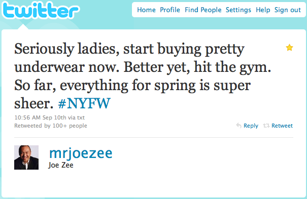 Fashion Week Envy- Part One