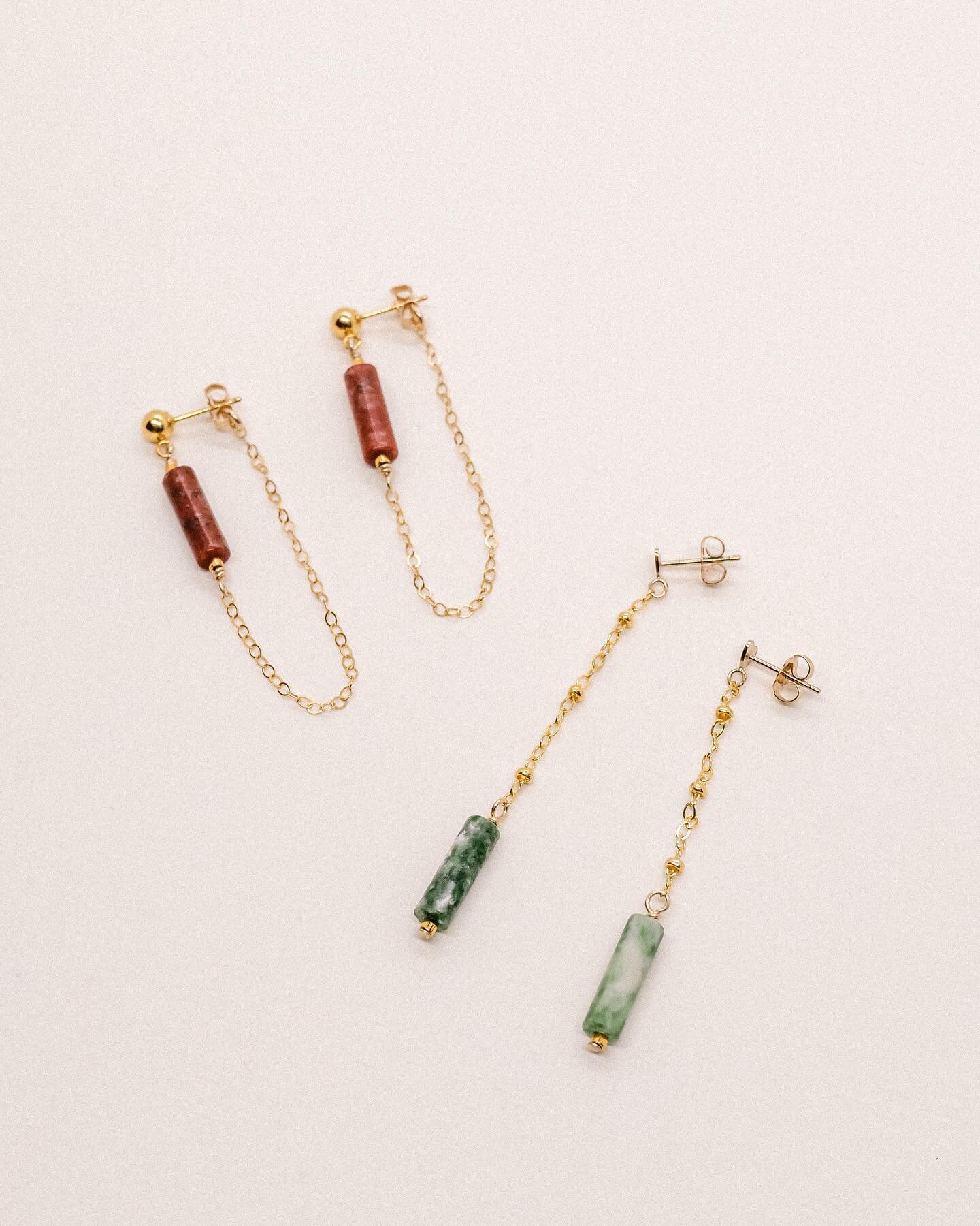 It&rsquo;s giving subtle holiday ❤️💚 New Dawn and Darlene earrings, perfect for this holiday season and beyond #clemaeve