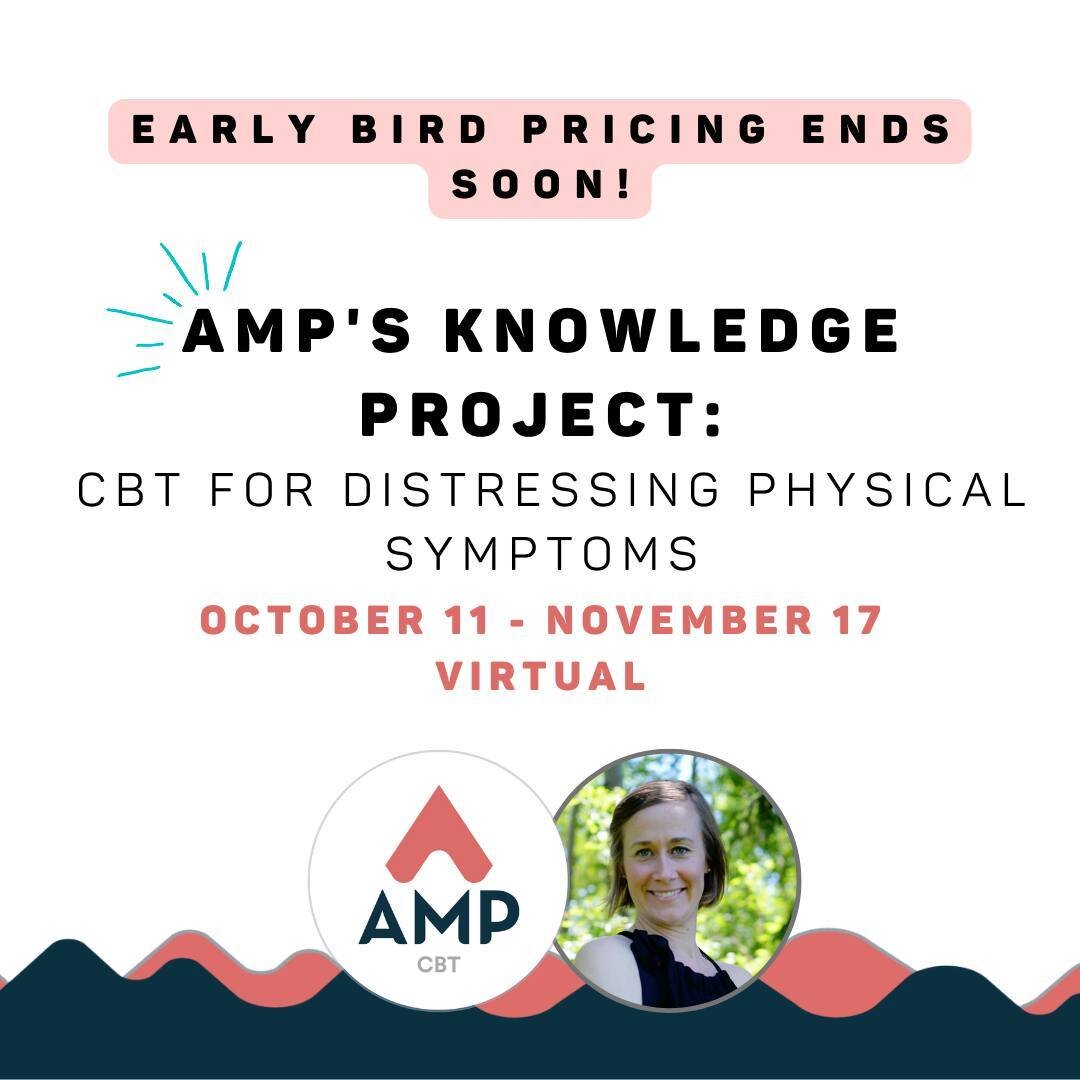 🐦 EARLY BIRD PRICING ENDS SEPTEMBER 15TH 🐦 Don't miss out! 

✨ At last, a psychologically informed course designed to enhance your clinical skills and knowledge transfer.✨

Join our month-long course from October 11th to November 17th, Amp's Knowle