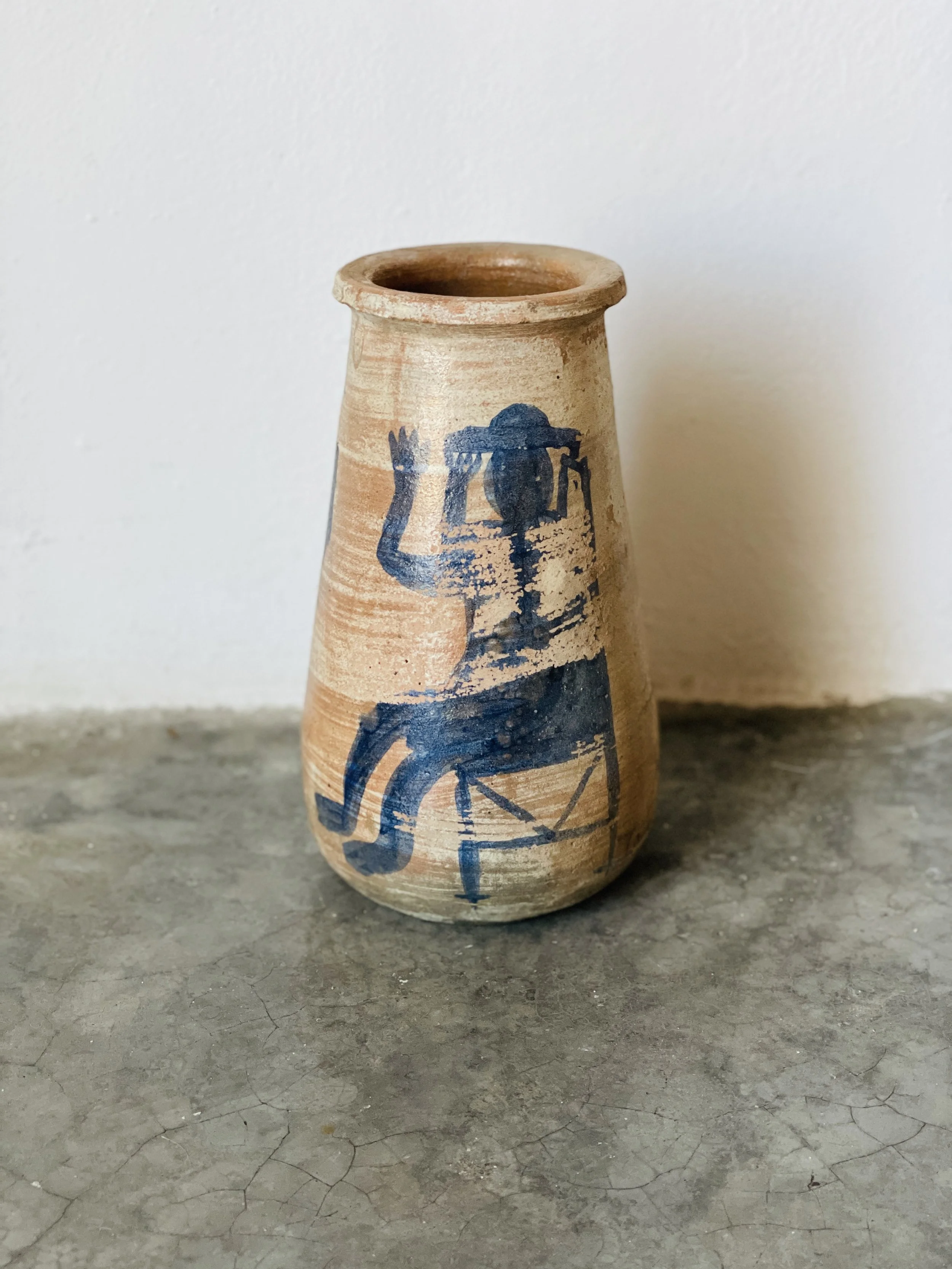 Blue Man Vase by Dolores Porras