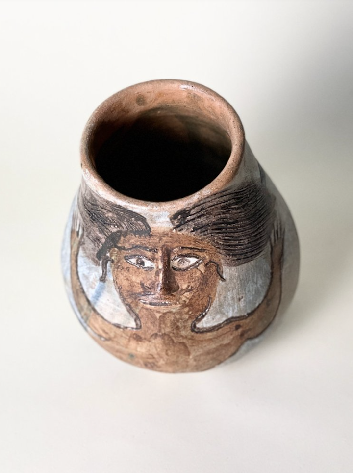 Mermaid Vase by Dolores Porras |
Dimensions: 6.5” W x 8” H |
Signed by Dolores Porras.