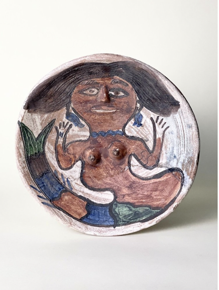 Mermaid Bowl by Dolores Porras |
Dimensions: 10” W x 2” H |
Signed by Dolores Porras.