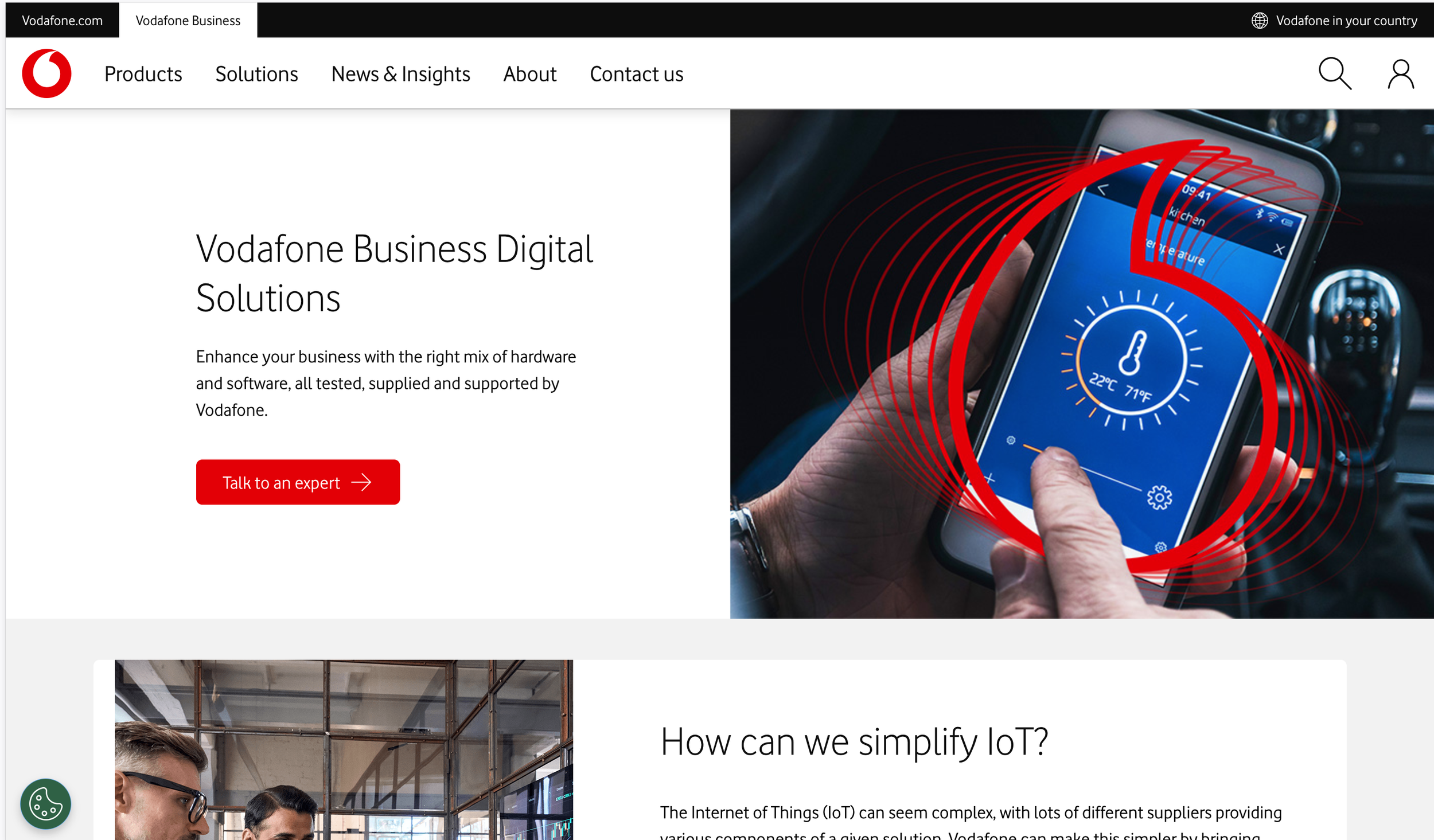 Vodafone eBusiness - creative web design