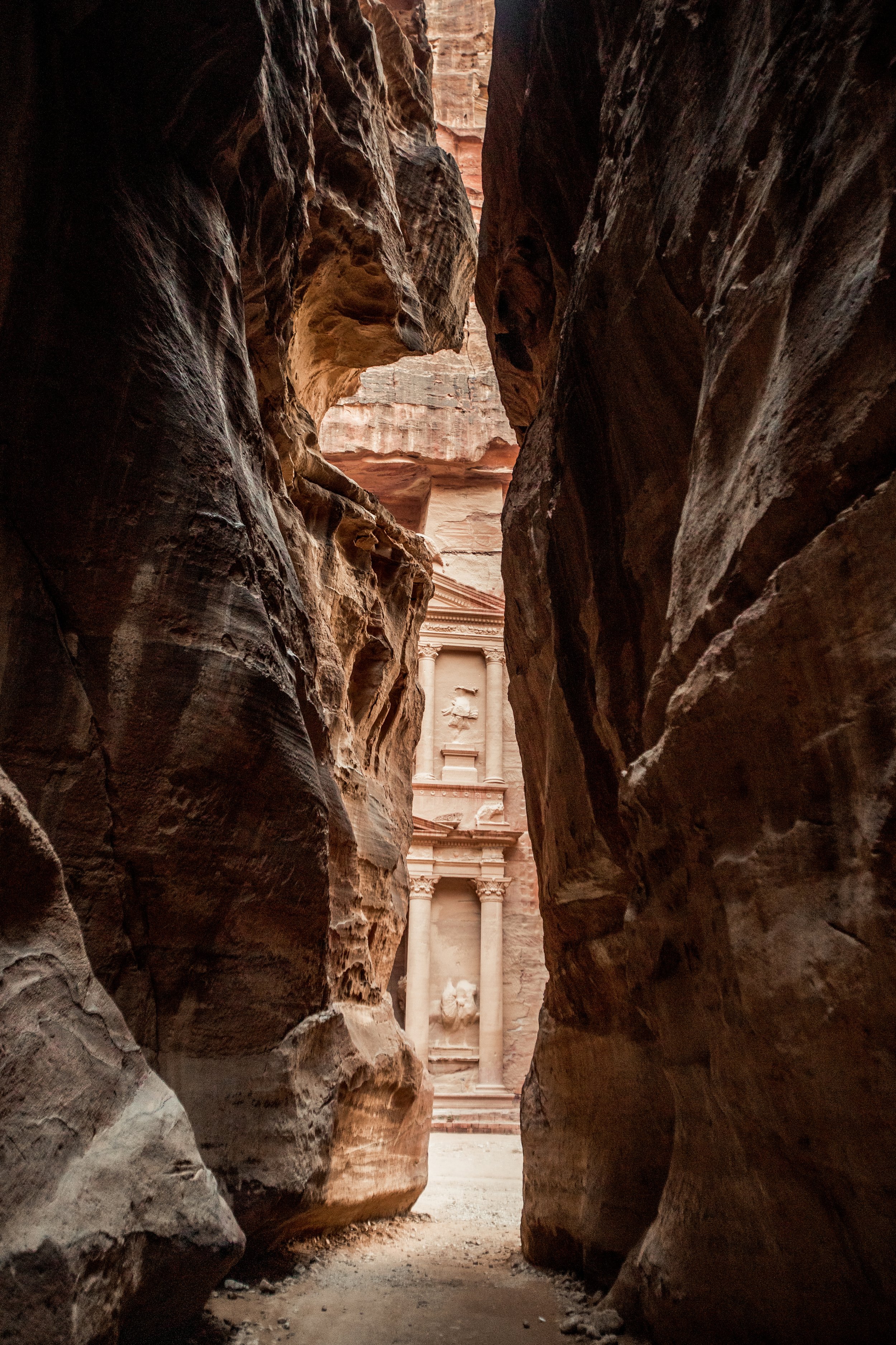 The only entryway into Petra. The cliffs got quite narrow a several points, making it secure from attack.