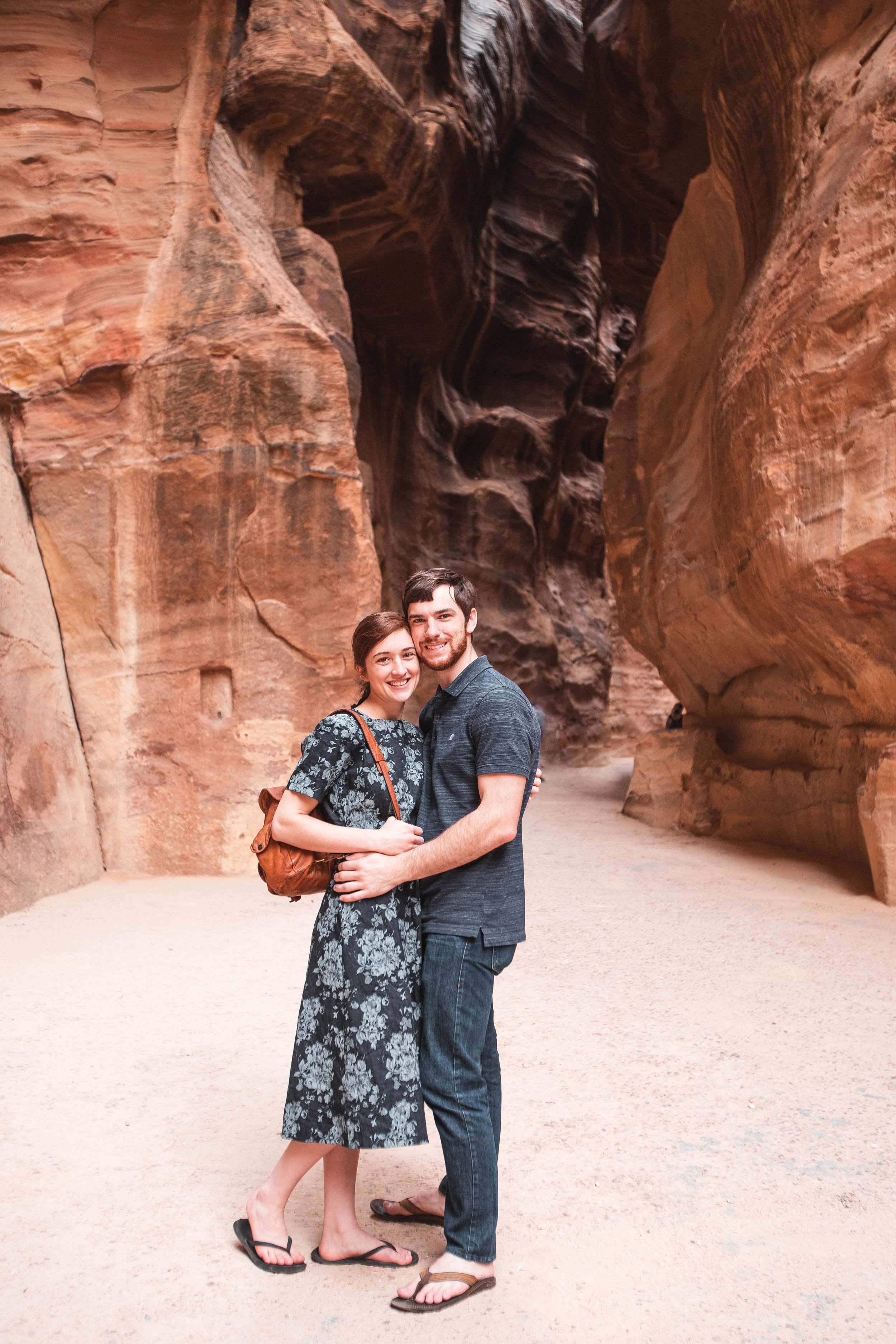 Going on adventures in desert canyons is just so much fun. This very narrow canyon was the only access point to the city of Petra. It is still paved with original stones from 2,000 years ago.